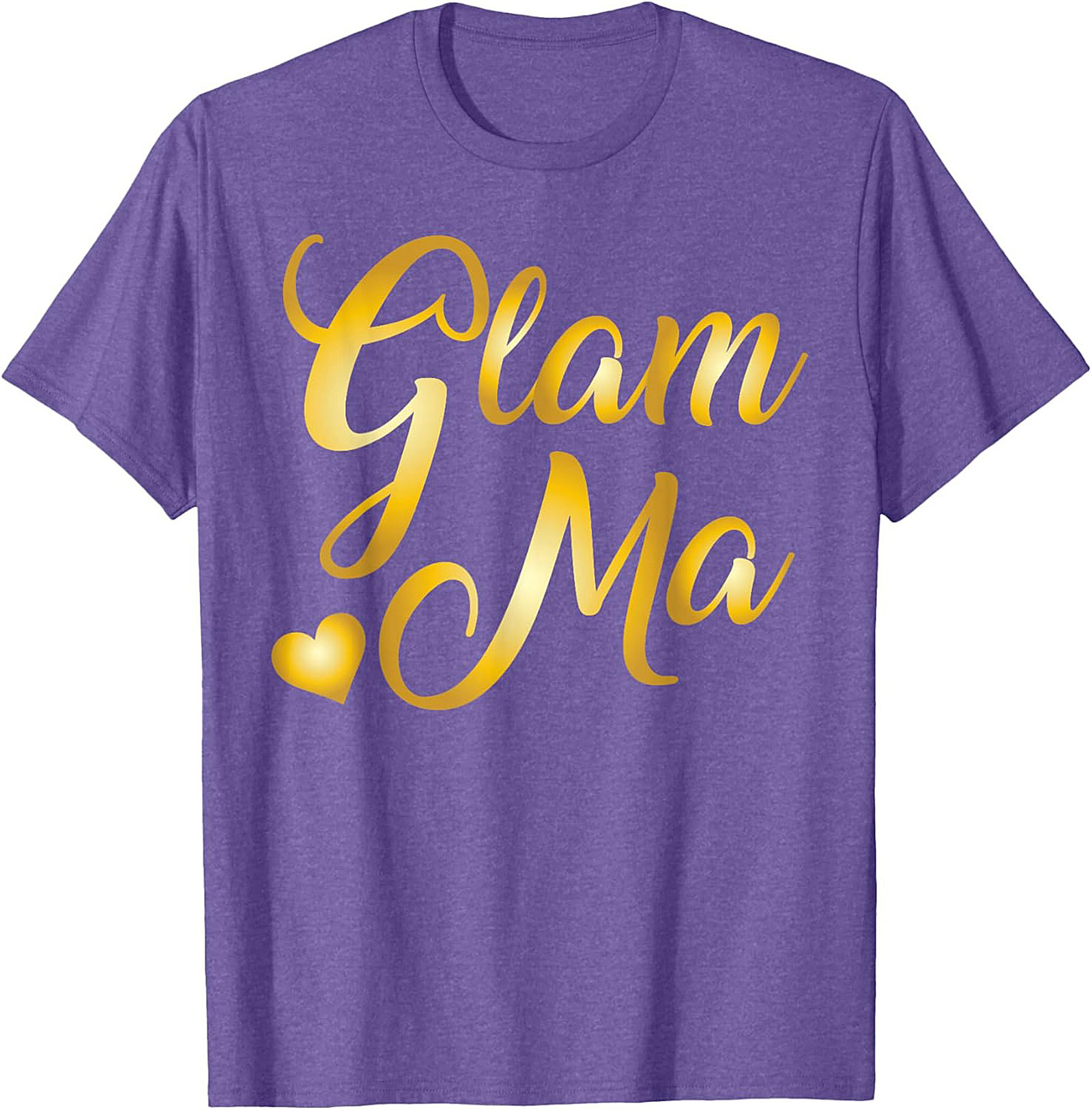Glam Ma T-Shirt Funny Golden Script Tee Gift for Grandma
