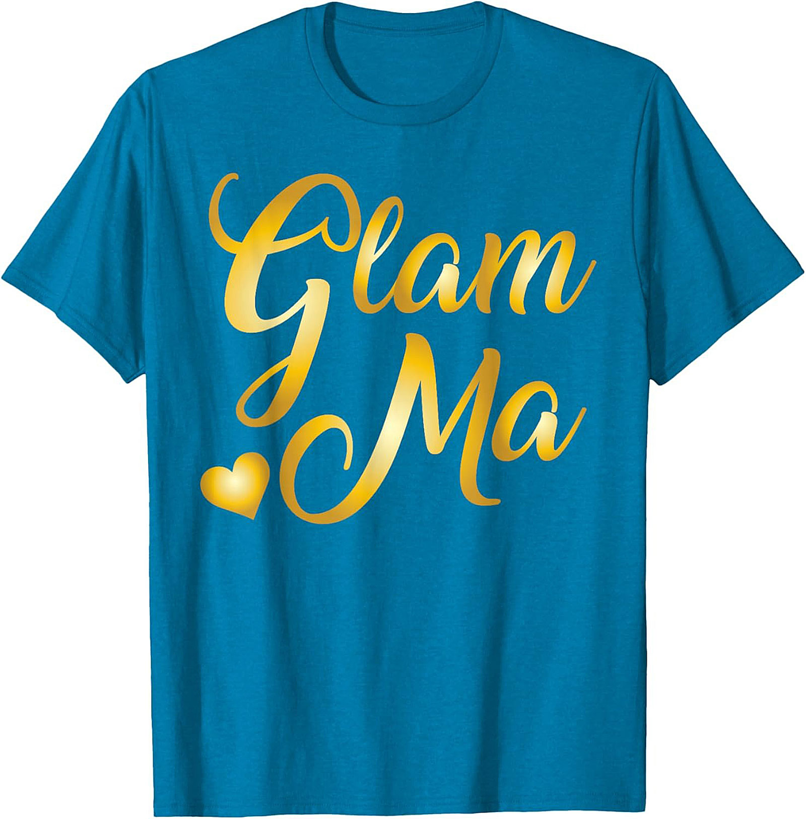 Glam Ma T-Shirt Funny Golden Script Tee Gift for Grandma