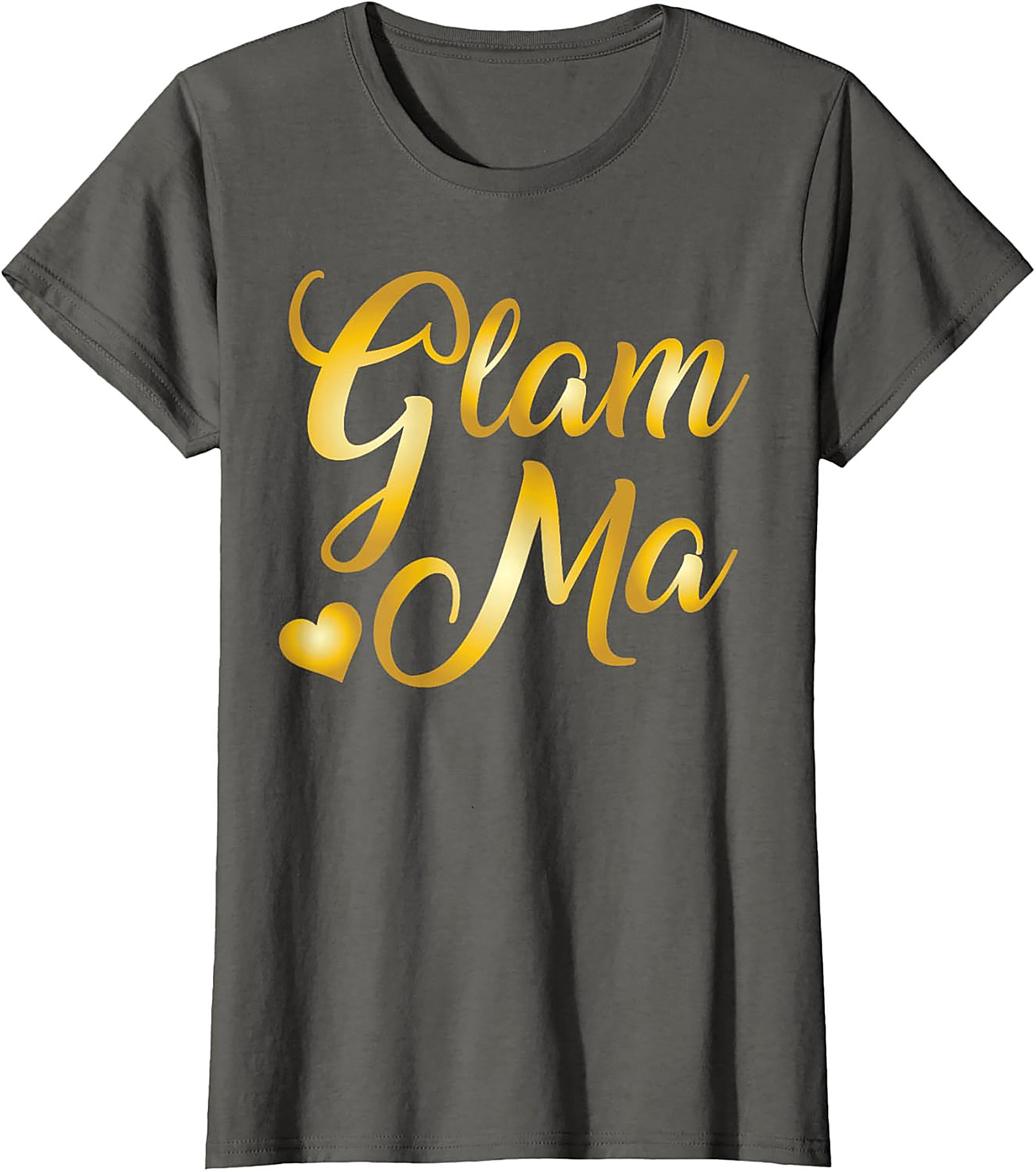 Glam Ma T-Shirt Funny Golden Script Tee Gift for Grandma