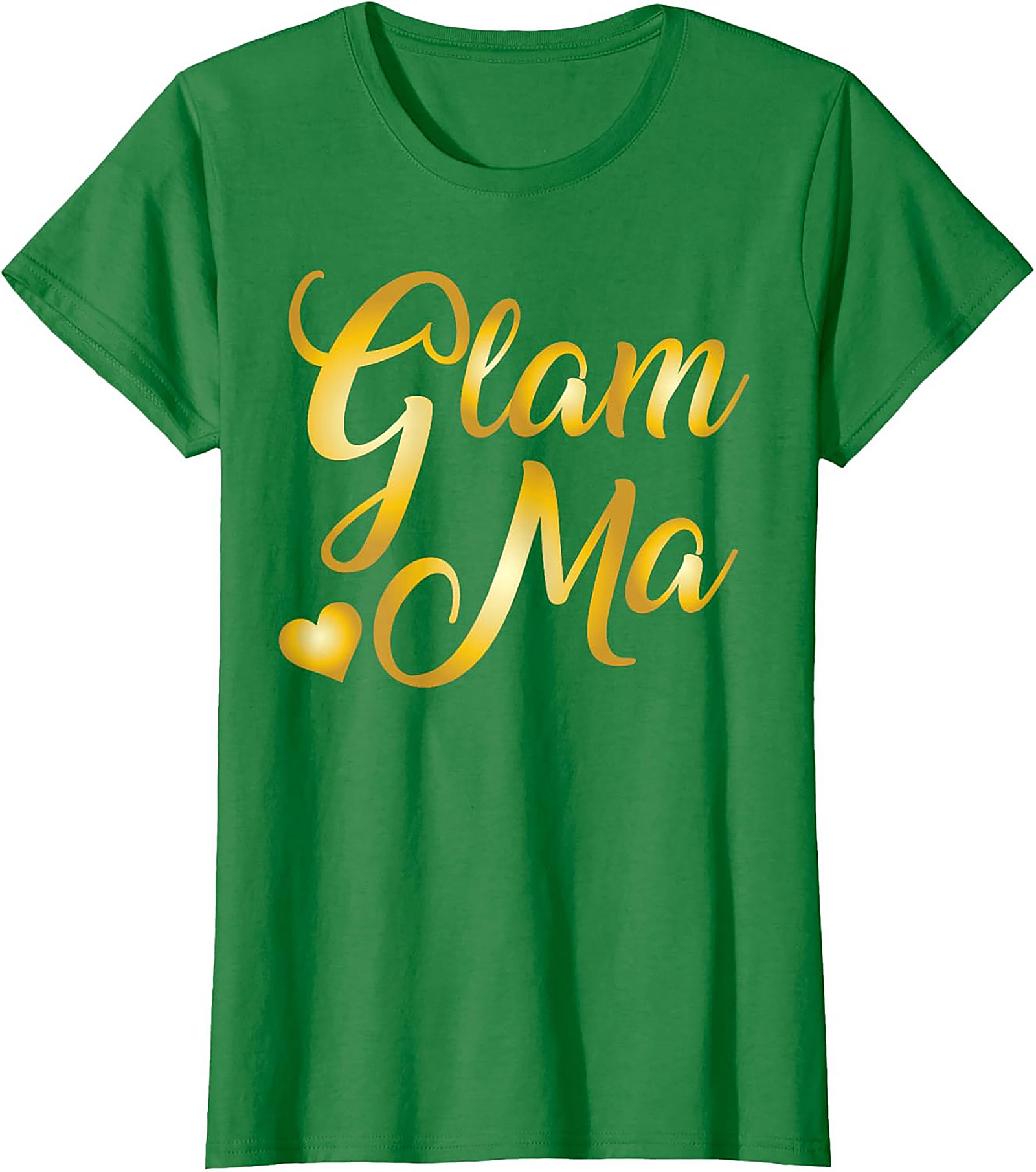 Glam Ma T-Shirt Funny Golden Script Tee Gift for Grandma