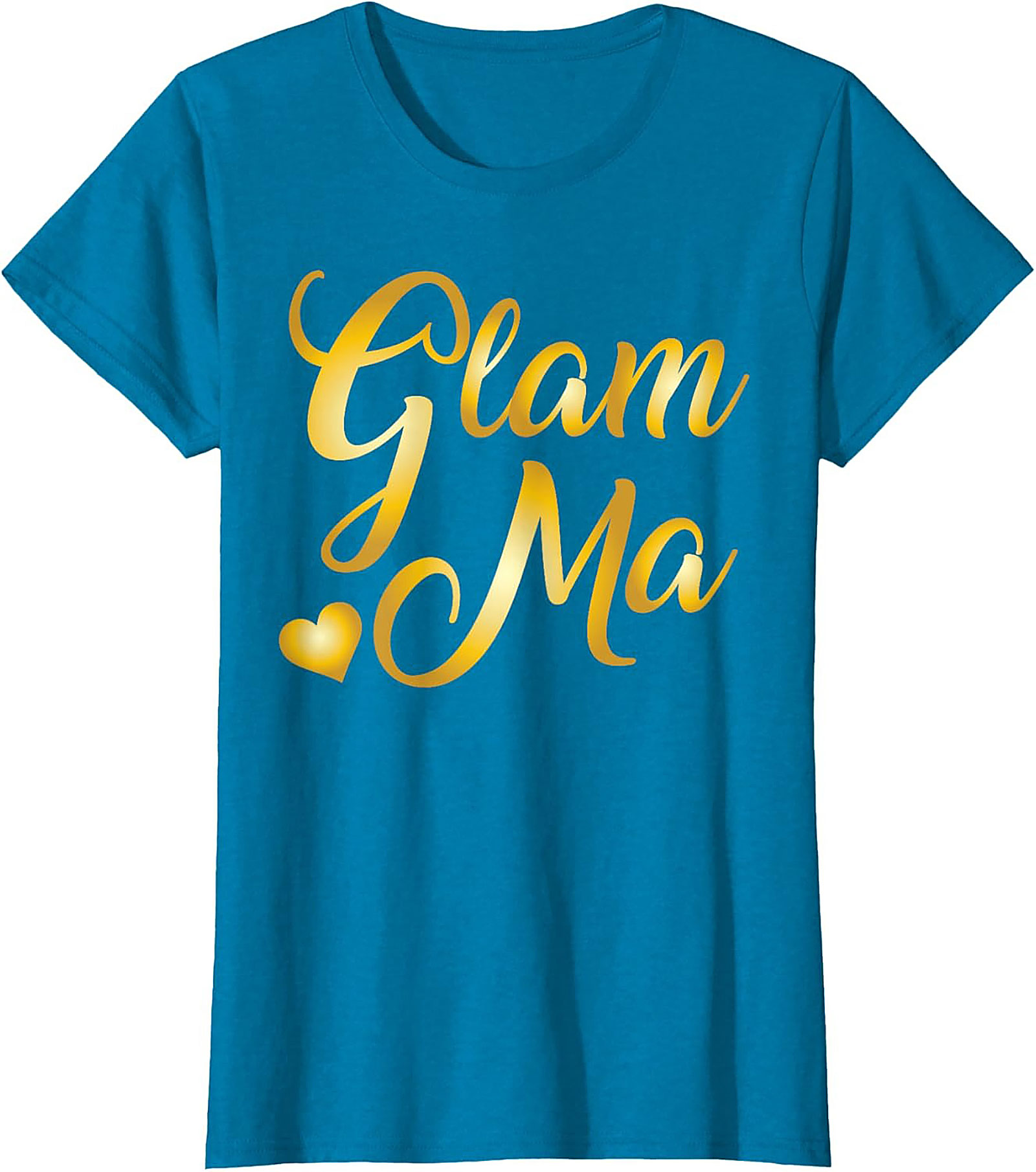 Glam Ma T-Shirt Funny Golden Script Tee Gift for Grandma