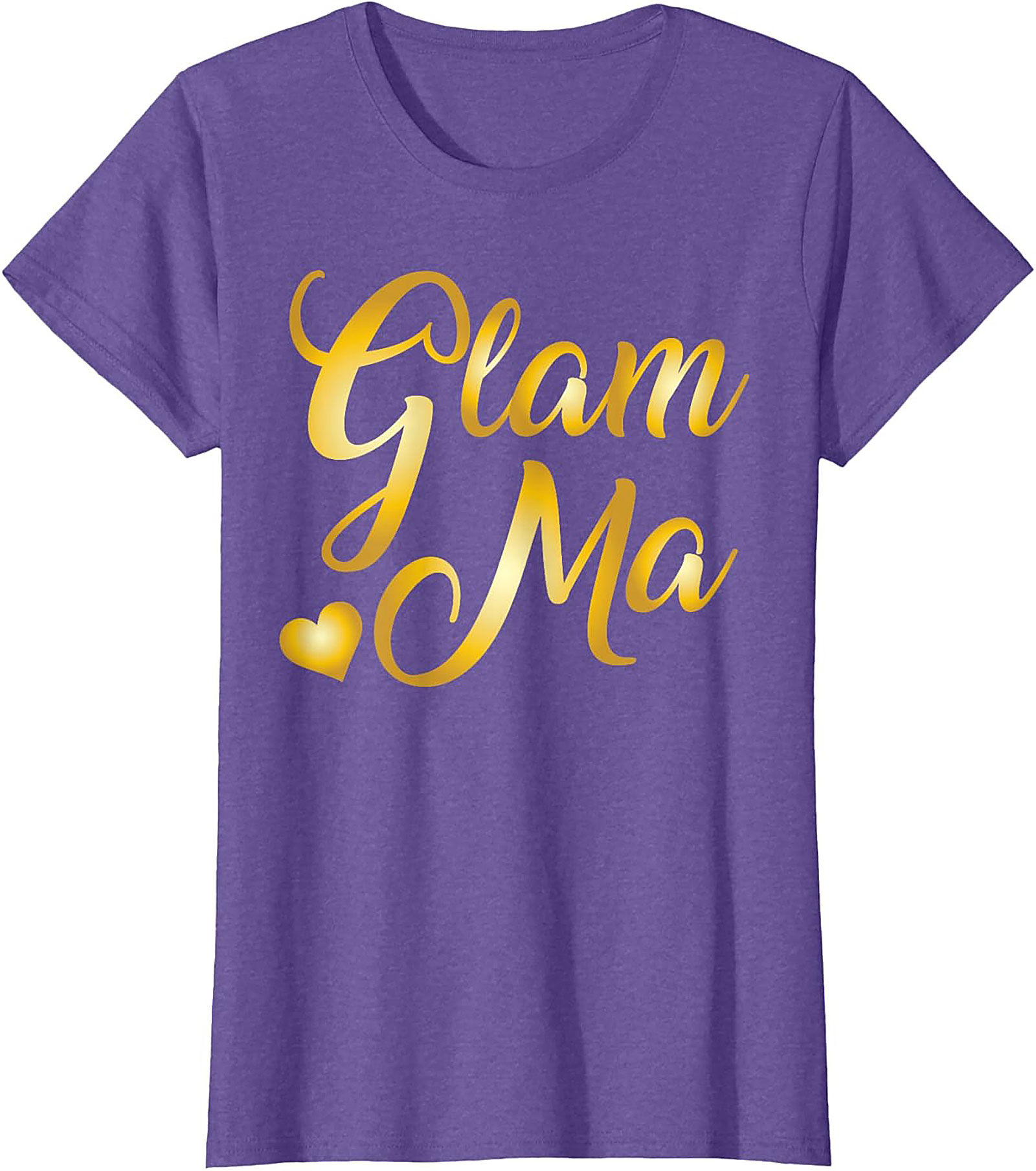 Glam Ma T-Shirt Funny Golden Script Tee Gift for Grandma