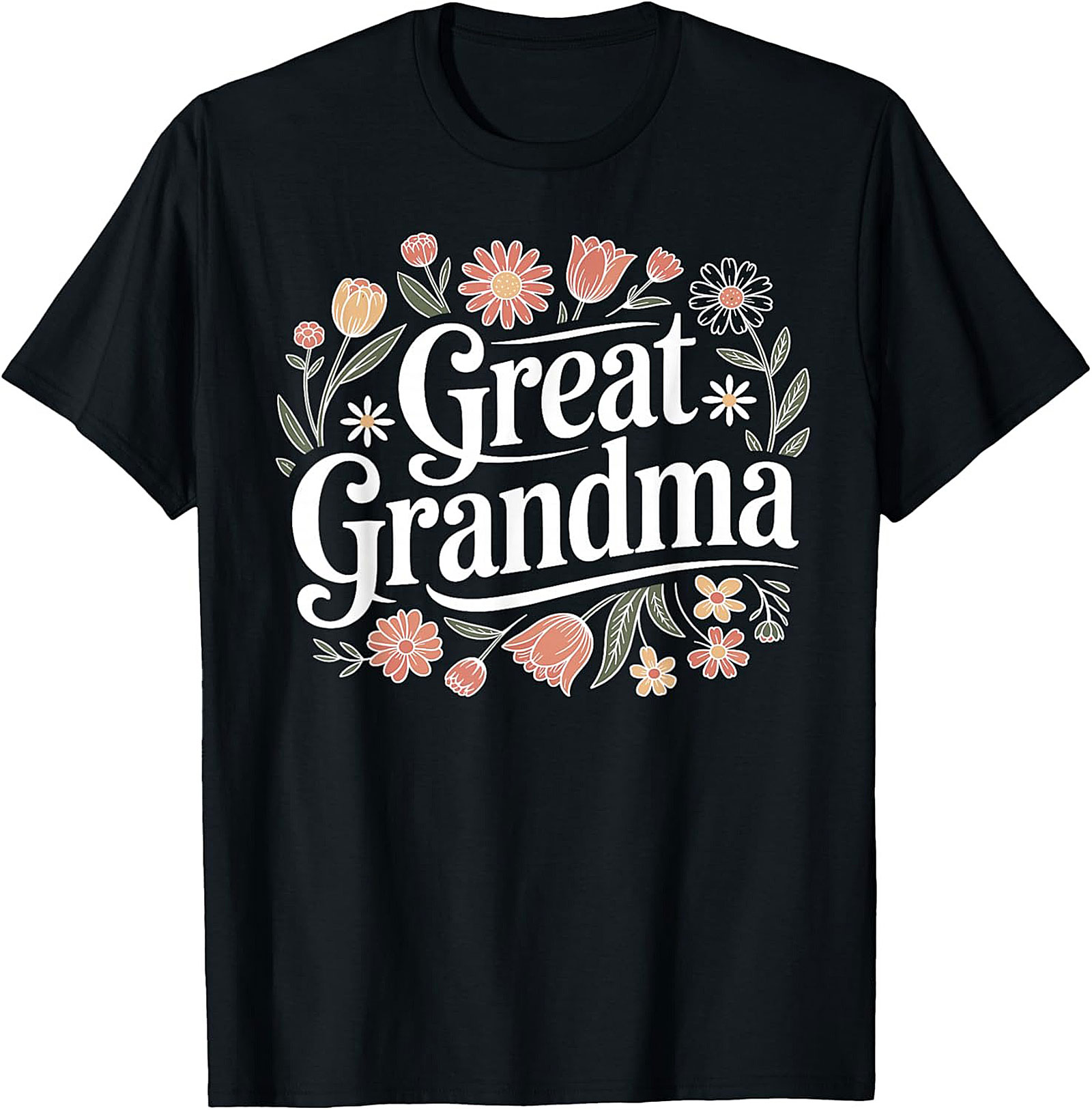  Great Grandma T-shirt Floral Graphic Tee Gift Idea