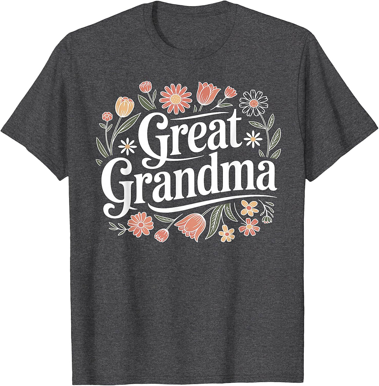  Great Grandma T-shirt Floral Graphic Tee Gift Idea