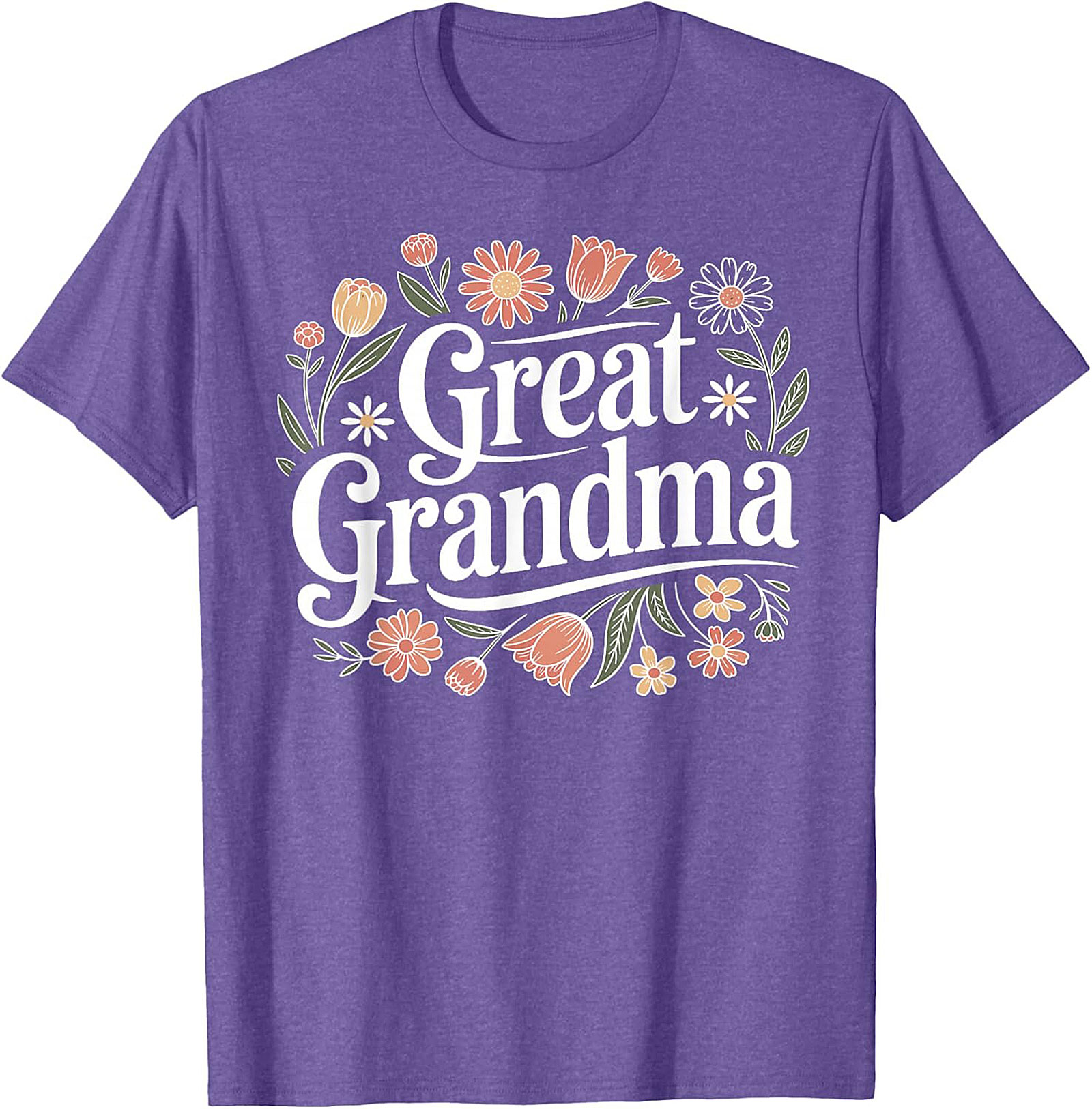  Great Grandma T-shirt Floral Graphic Tee Gift Idea