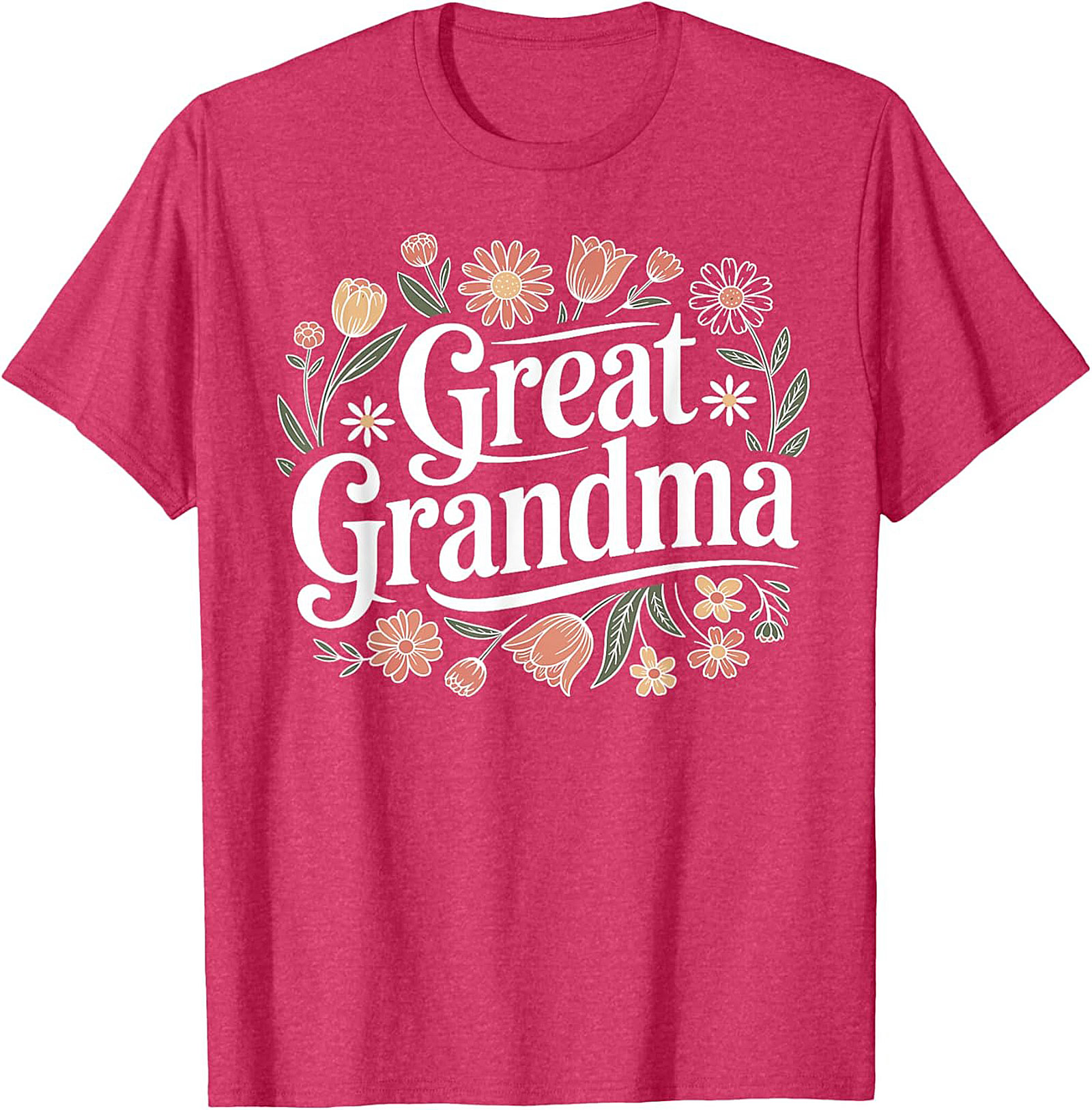  Great Grandma T-shirt Floral Graphic Tee Gift Idea