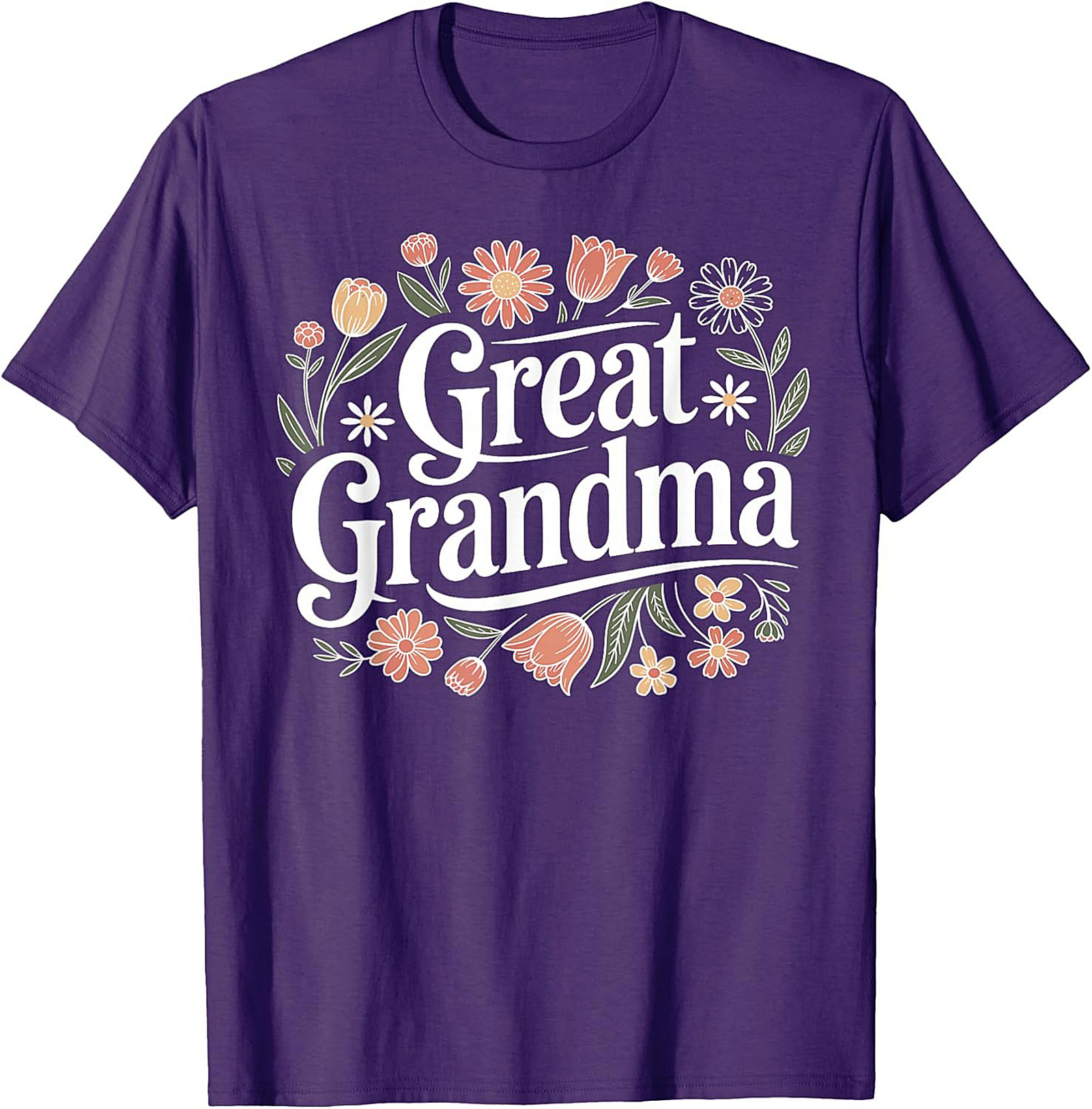  Great Grandma T-shirt Floral Graphic Tee Gift Idea