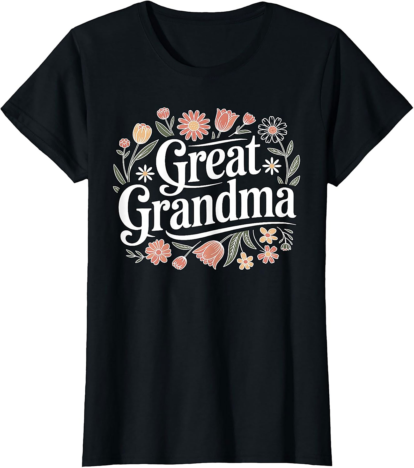 Great Grandma T-shirt Floral Graphic Tee Gift Idea