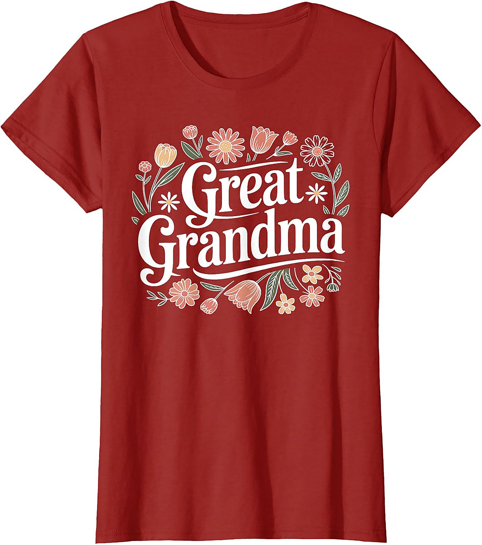  Great Grandma T-shirt Floral Graphic Tee Gift Idea