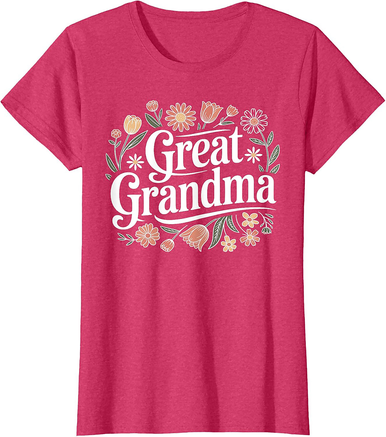  Great Grandma T-shirt Floral Graphic Tee Gift Idea