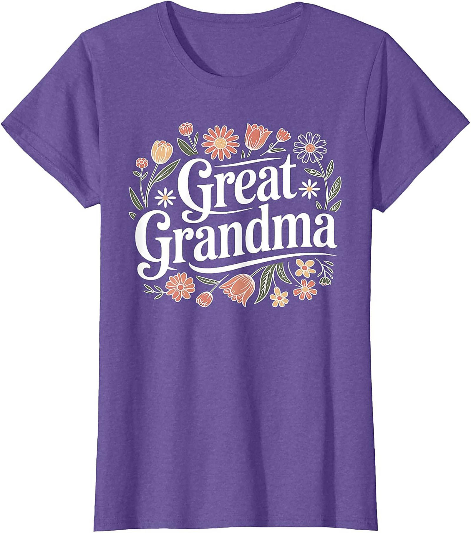  Great Grandma T-shirt Floral Graphic Tee Gift Idea