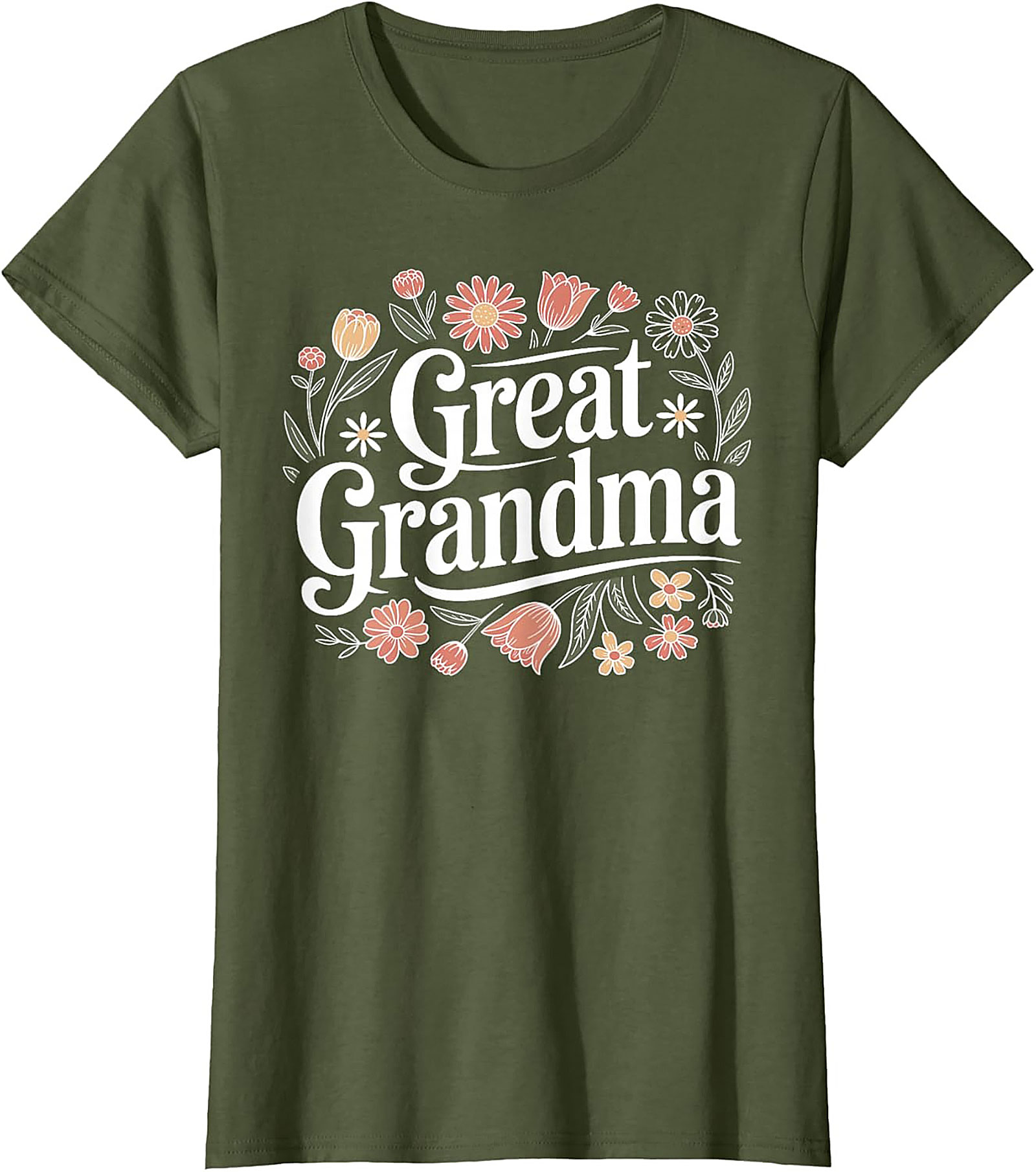  Great Grandma T-shirt Floral Graphic Tee Gift Idea