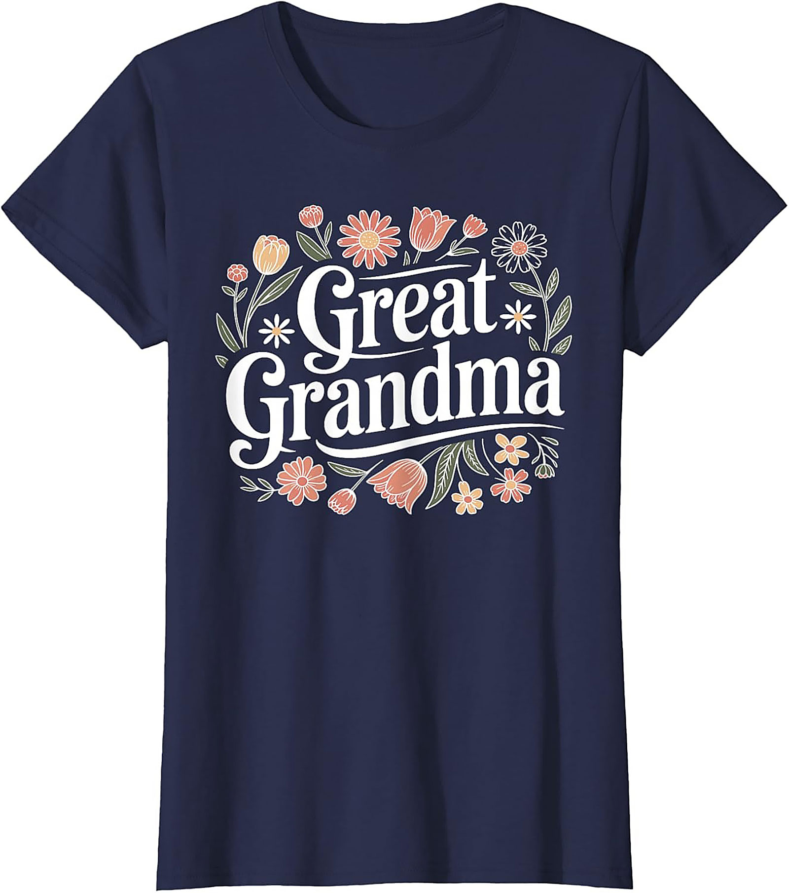  Great Grandma T-shirt Floral Graphic Tee Gift Idea