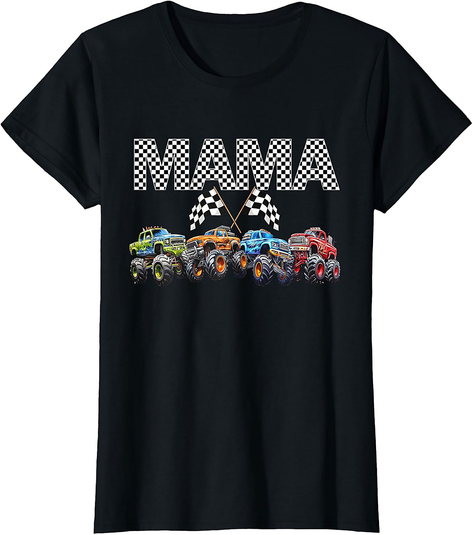 Mama Monster Truck T-shirt Racing Mom Graphic Tee