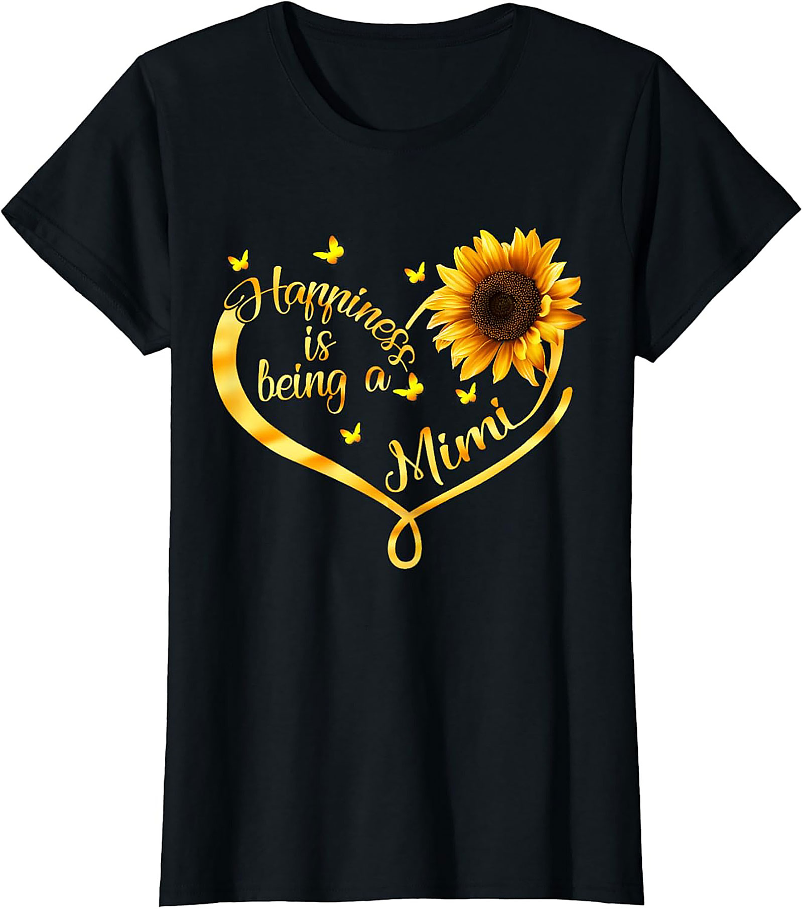 Mimi Sunflower T-Shirt Happiness Grandma Gift Tee