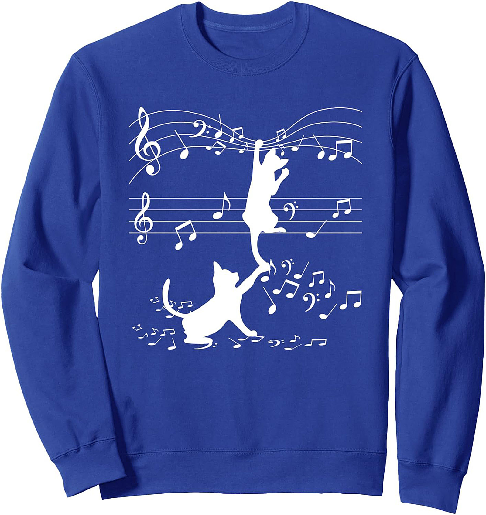 Musical Cat Crewneck Sweatshirt Cozy Gift Idea