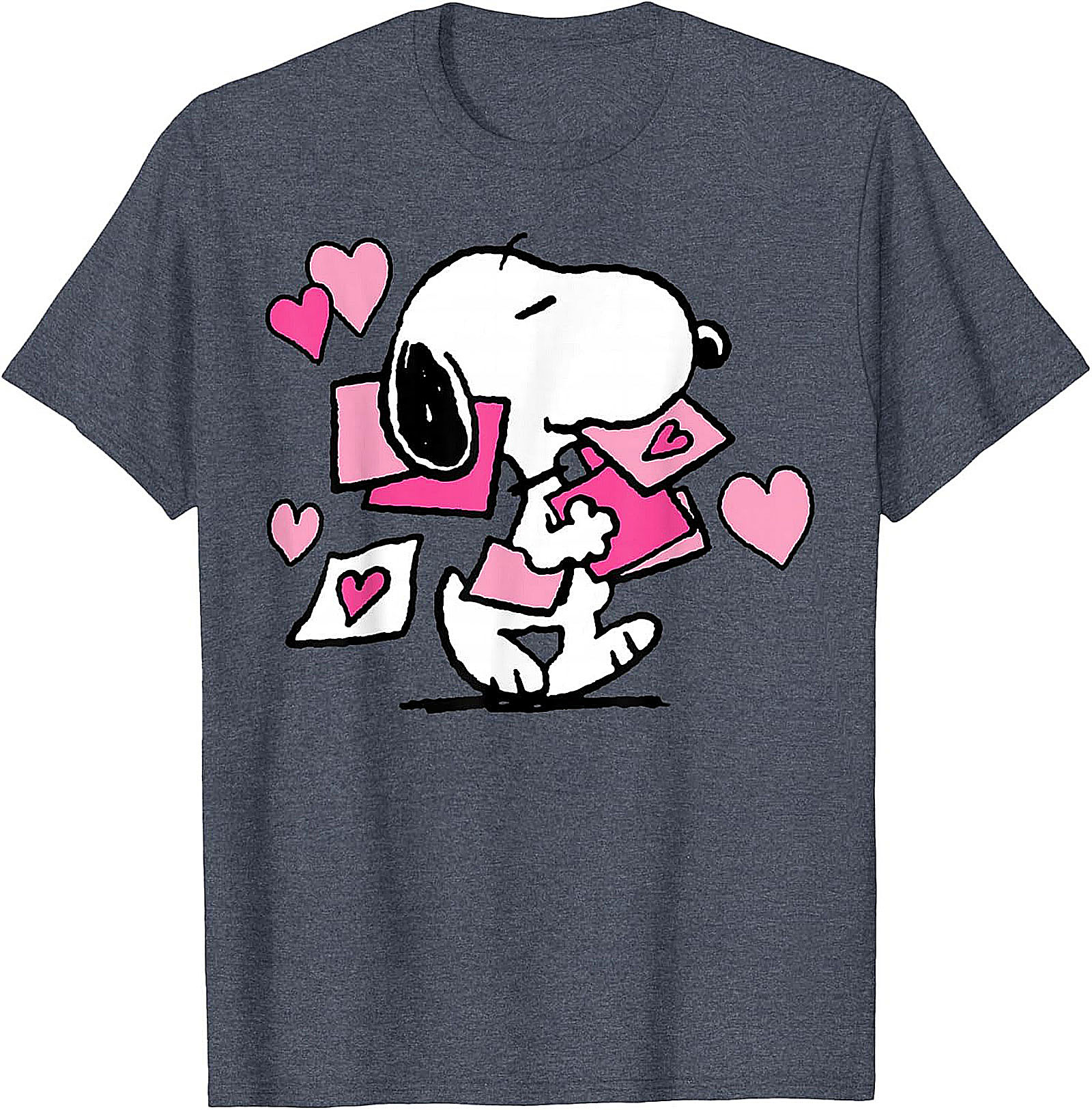 Snoopy Love Graphic Tee Cute Peanuts Heart Unisex Shirt