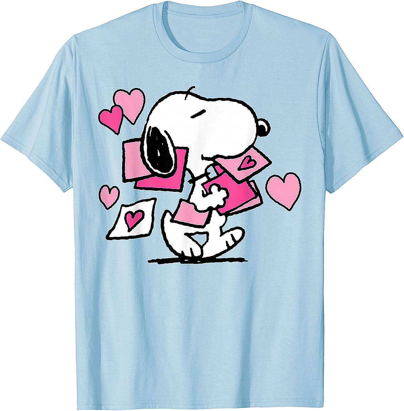 Snoopy Love Graphic Tee Cute Peanuts Heart Unisex Shirt