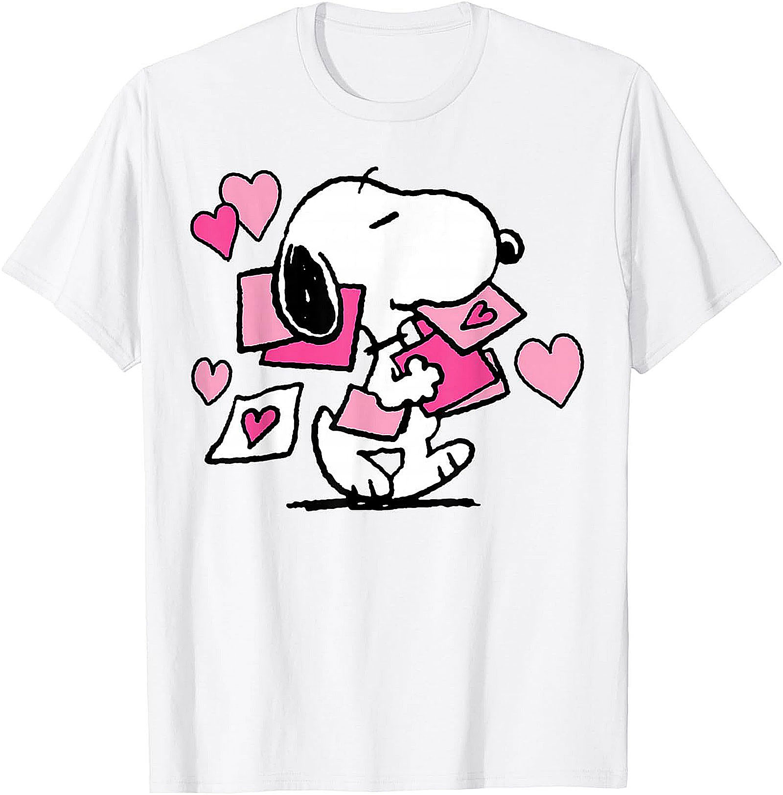 Snoopy Love Graphic Tee Cute Peanuts Heart Unisex Shirt