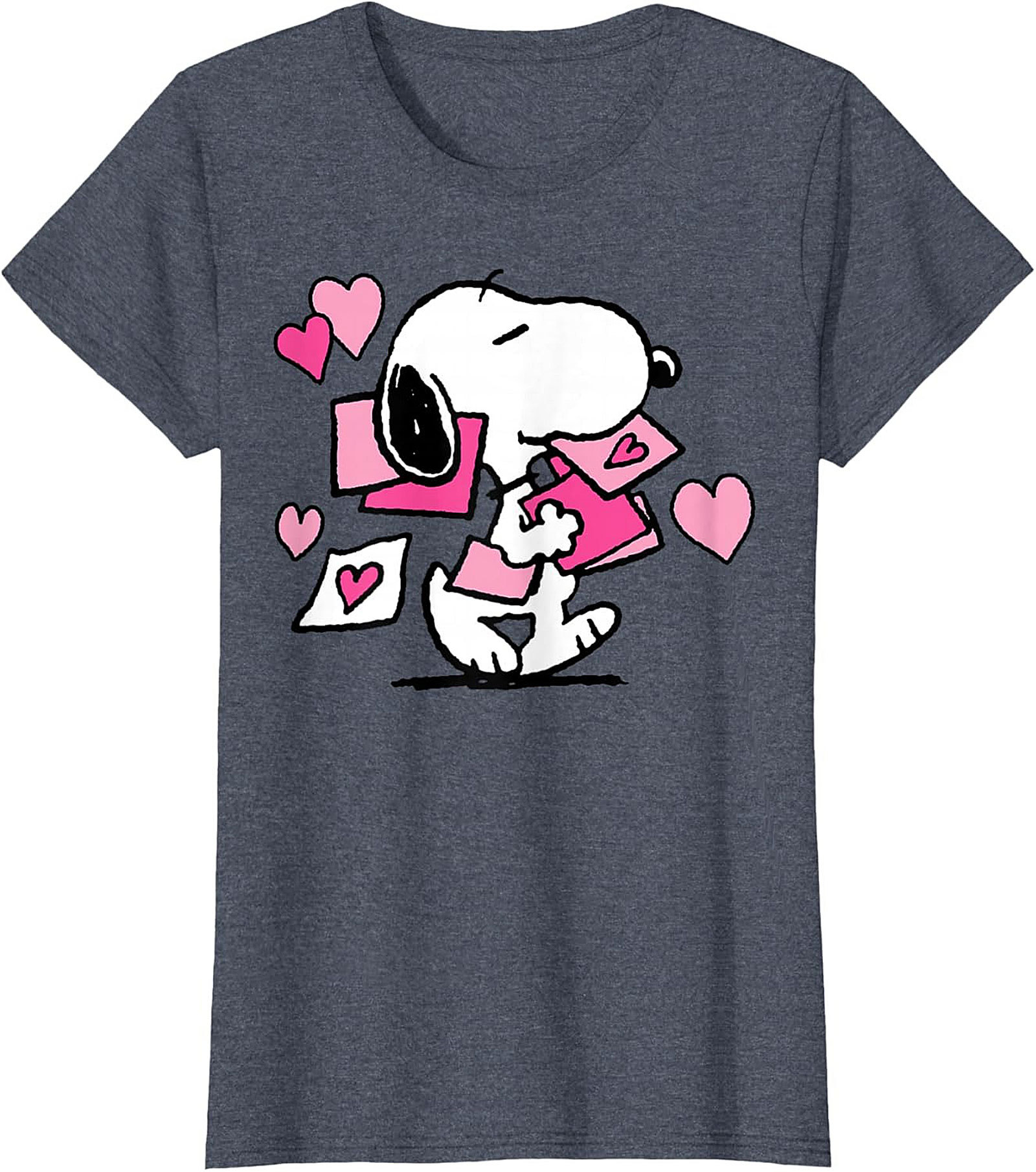 Snoopy Love Graphic Tee Cute Peanuts Heart Unisex Shirt