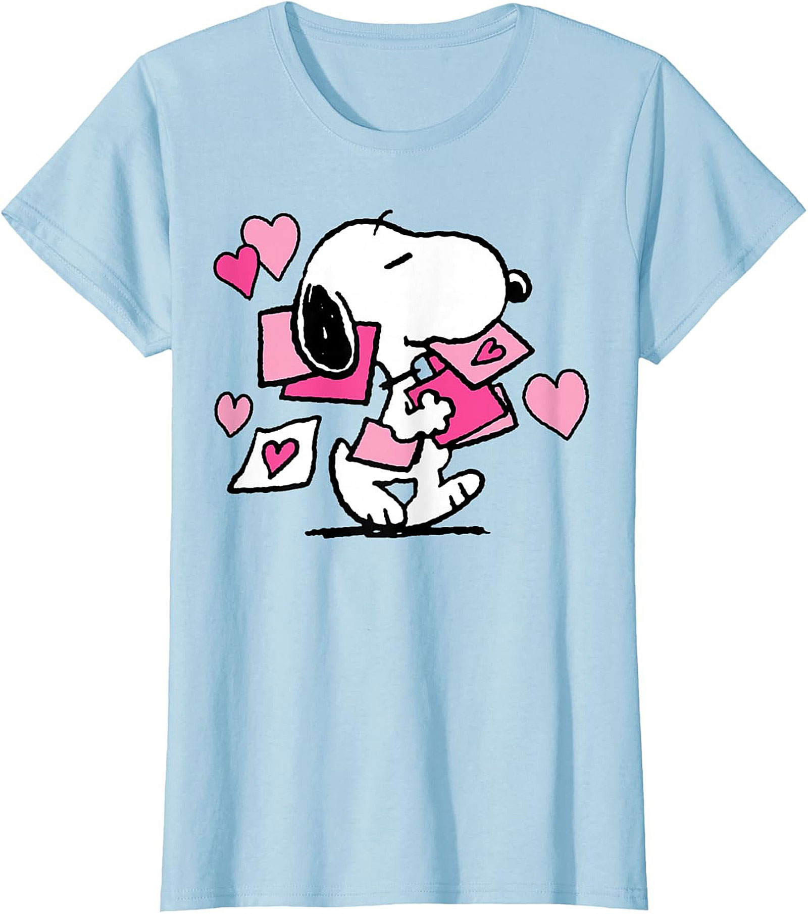 Snoopy Love Graphic Tee Cute Peanuts Heart Unisex Shirt