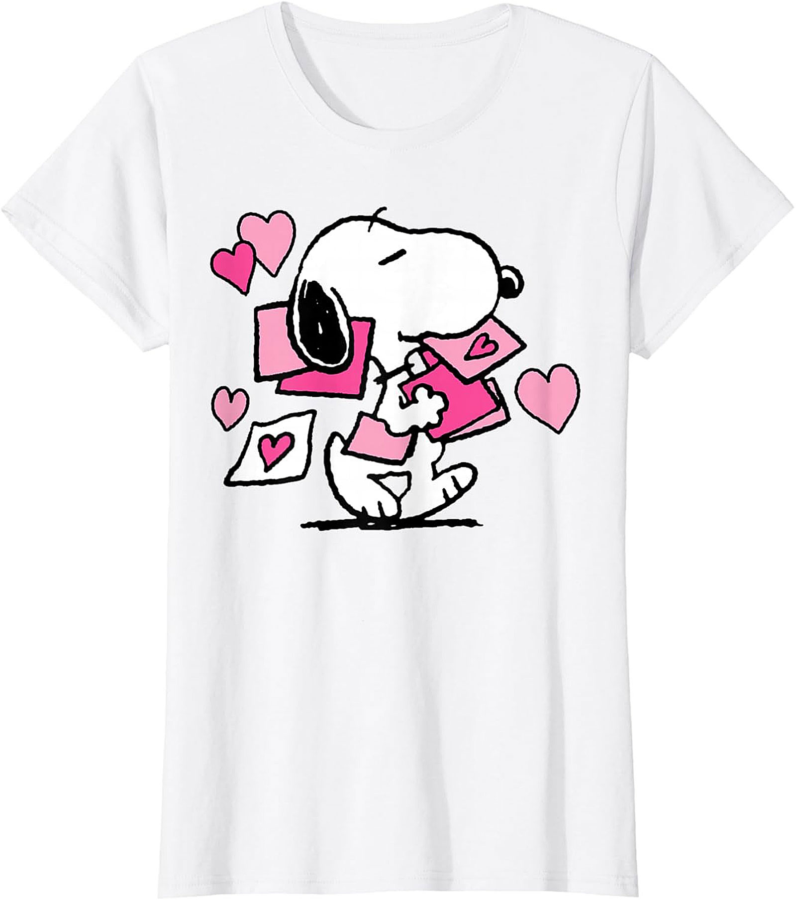 Snoopy Love Graphic Tee Cute Peanuts Heart Unisex Shirt