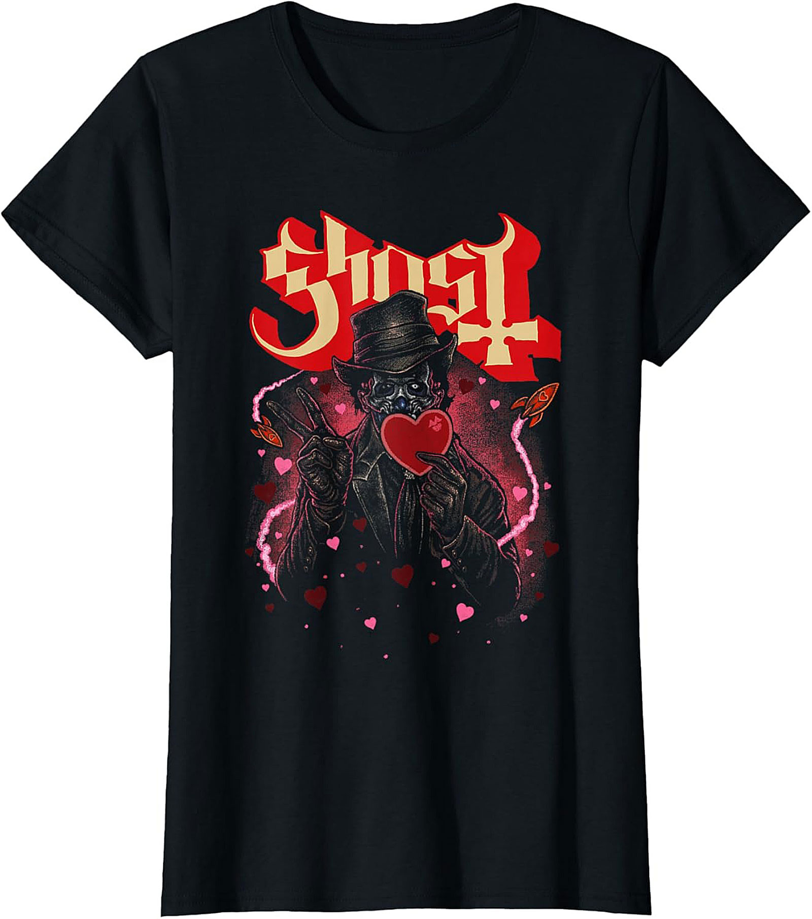 Ghost Band T-shirt Papa Emeritus Heart Graphic Tee