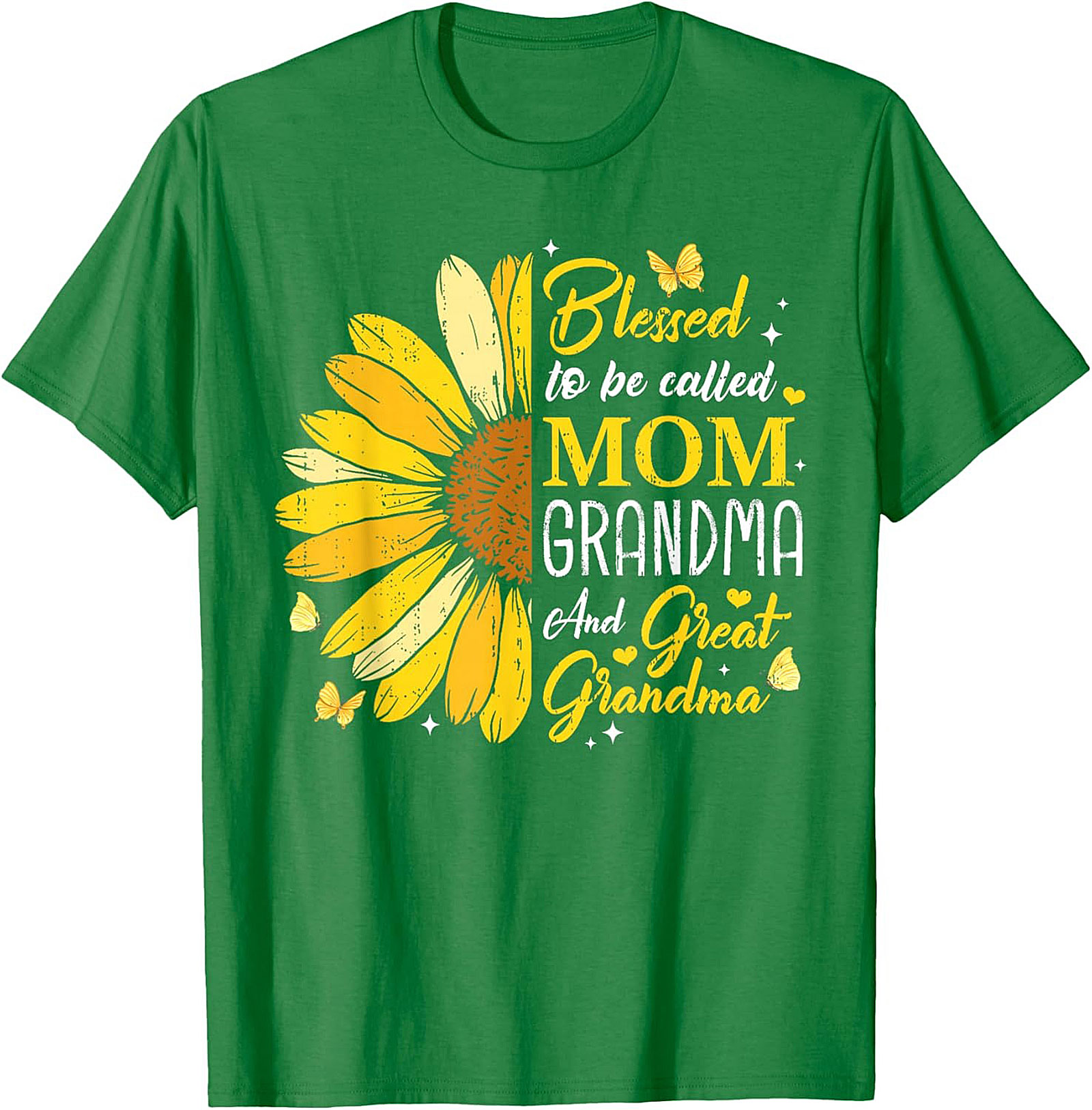  Blessed Mom Grandma Great Grandma Sunflower T-shirt Gift