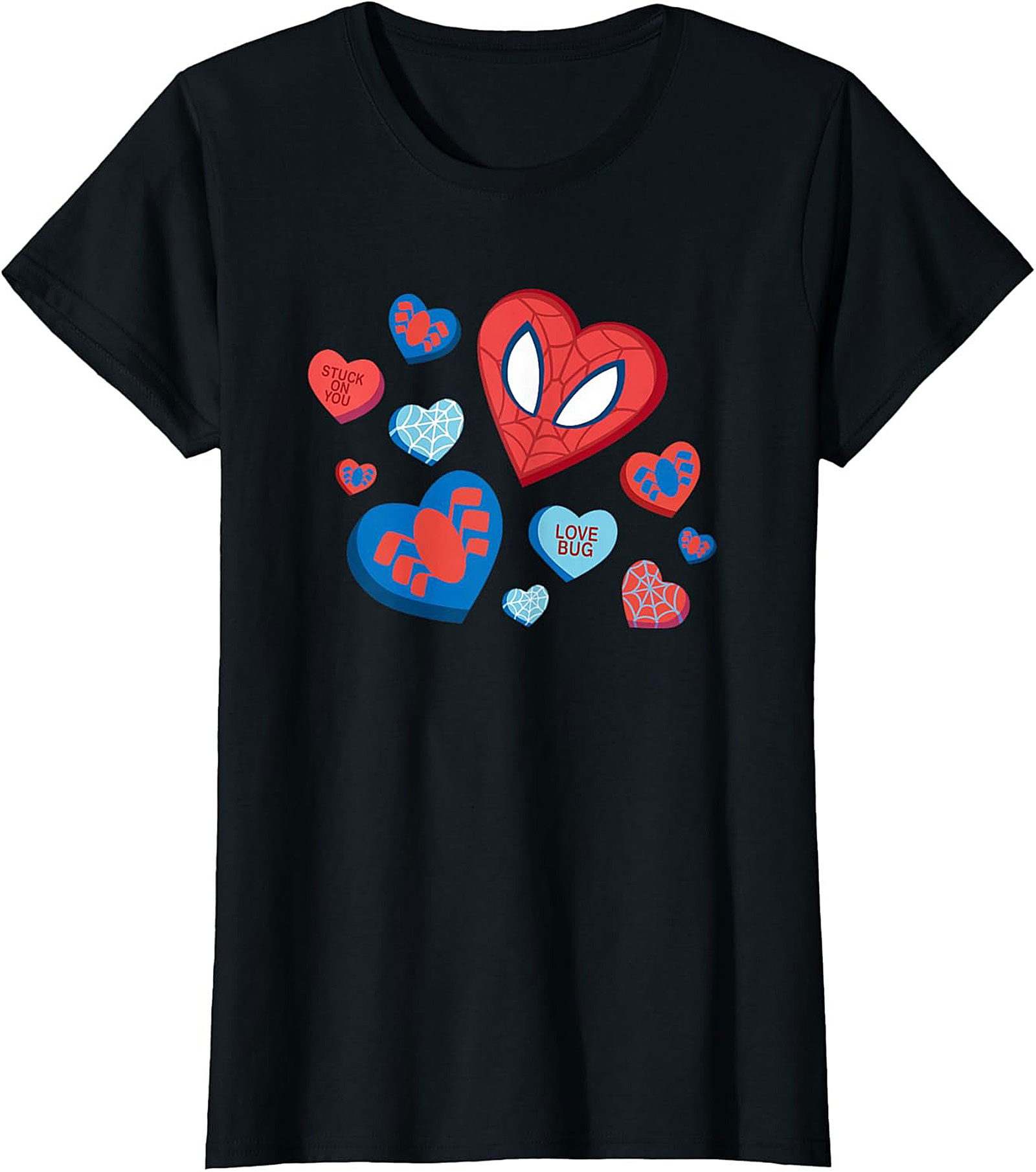 Spider-Man Valentine Conversation Hearts Graphic Tee