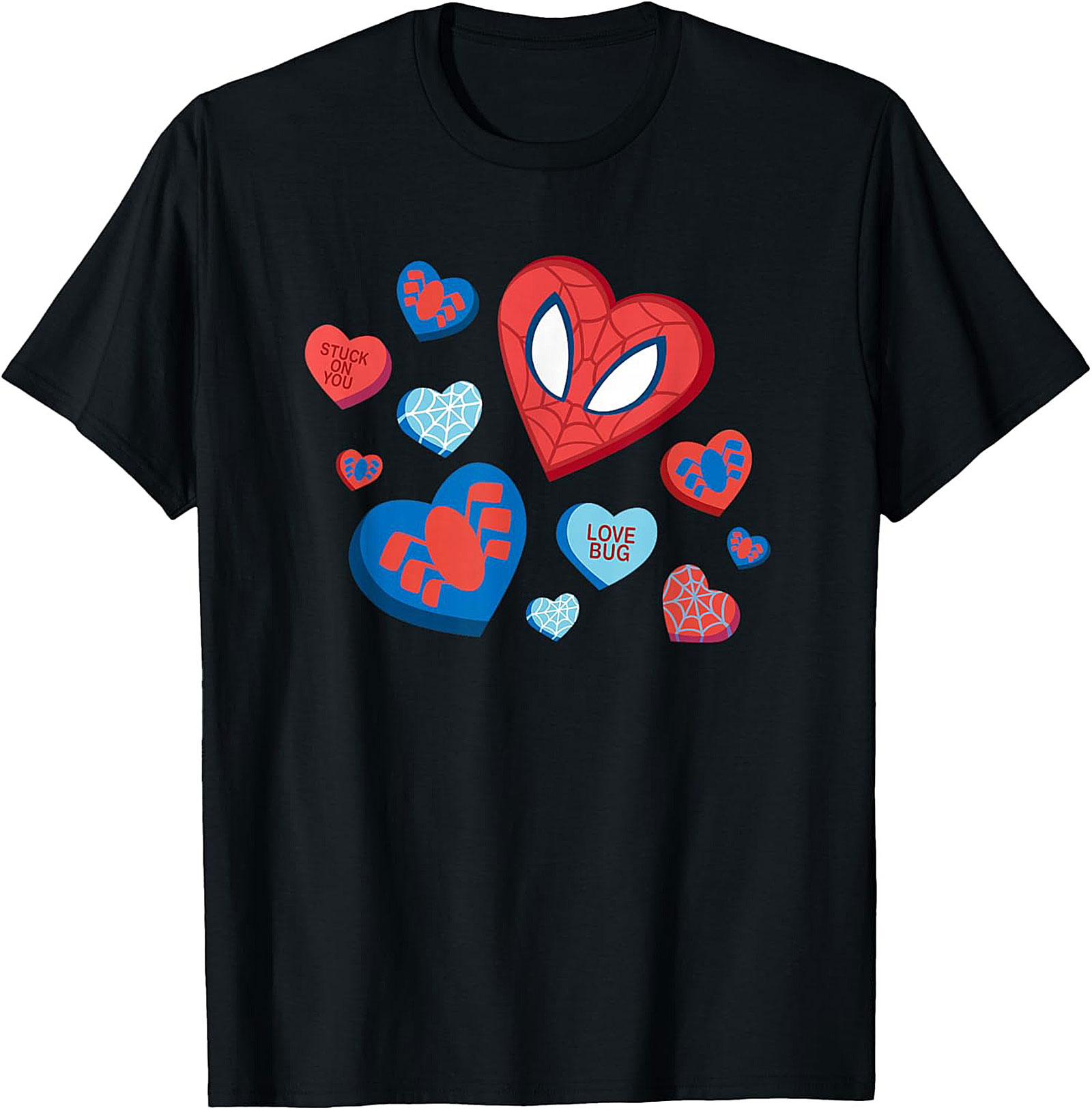 Spider-Man Valentine Conversation Hearts Graphic Tee