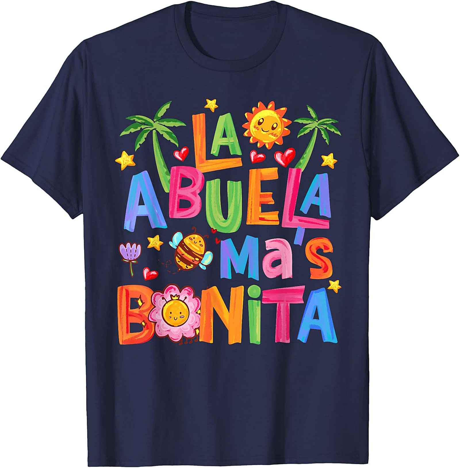 Abuela T-Shirt La Abuela Más Bonita Graphic Tee Gift