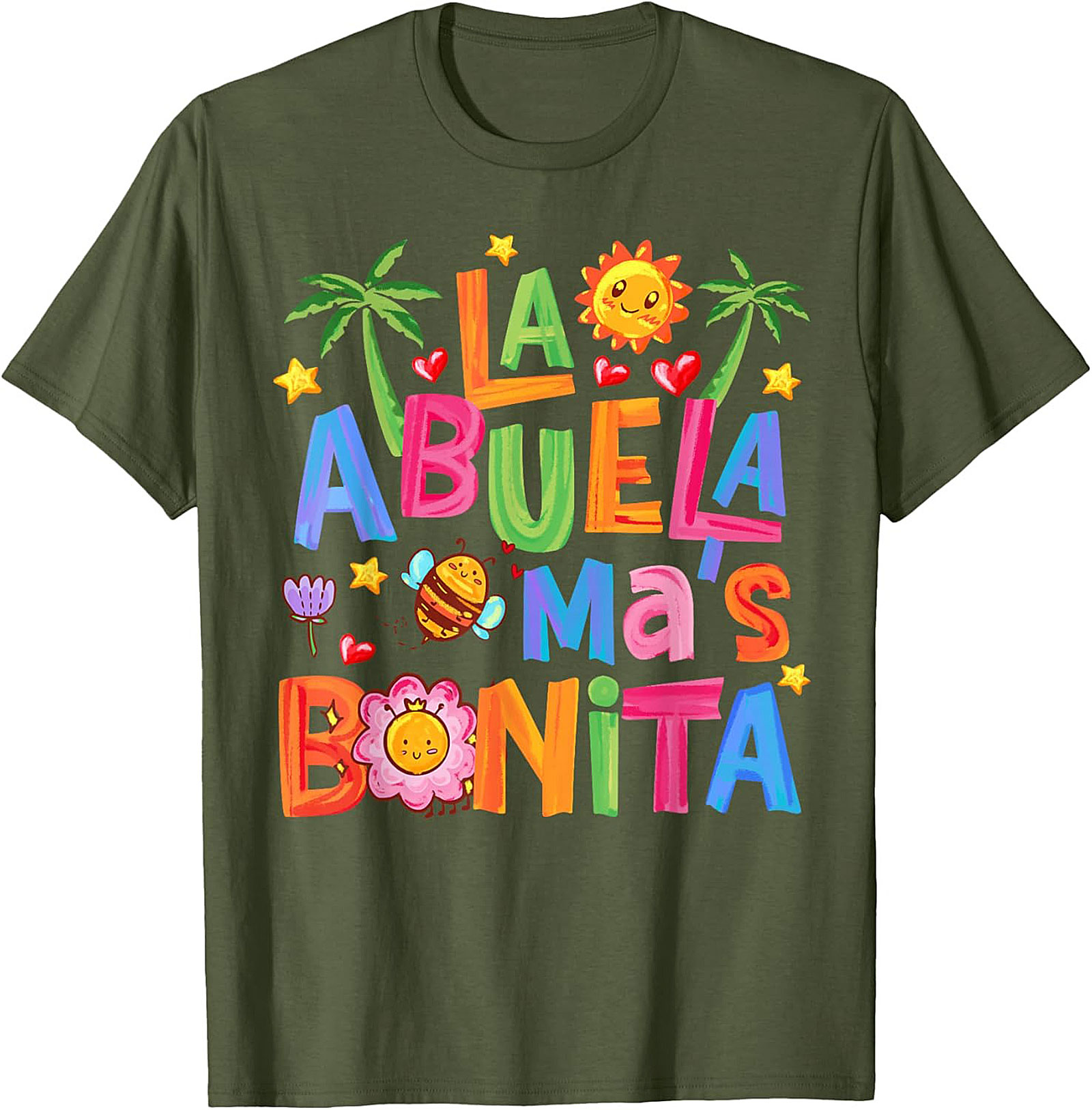 Abuela T-Shirt La Abuela Más Bonita Graphic Tee Gift