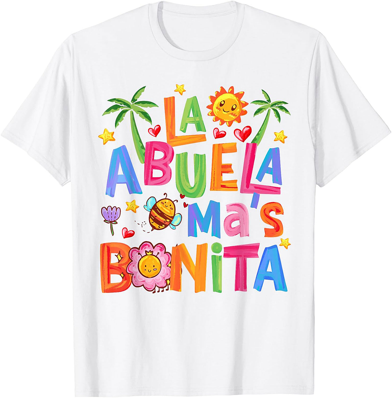 Abuela T-Shirt La Abuela Más Bonita Graphic Tee Gift