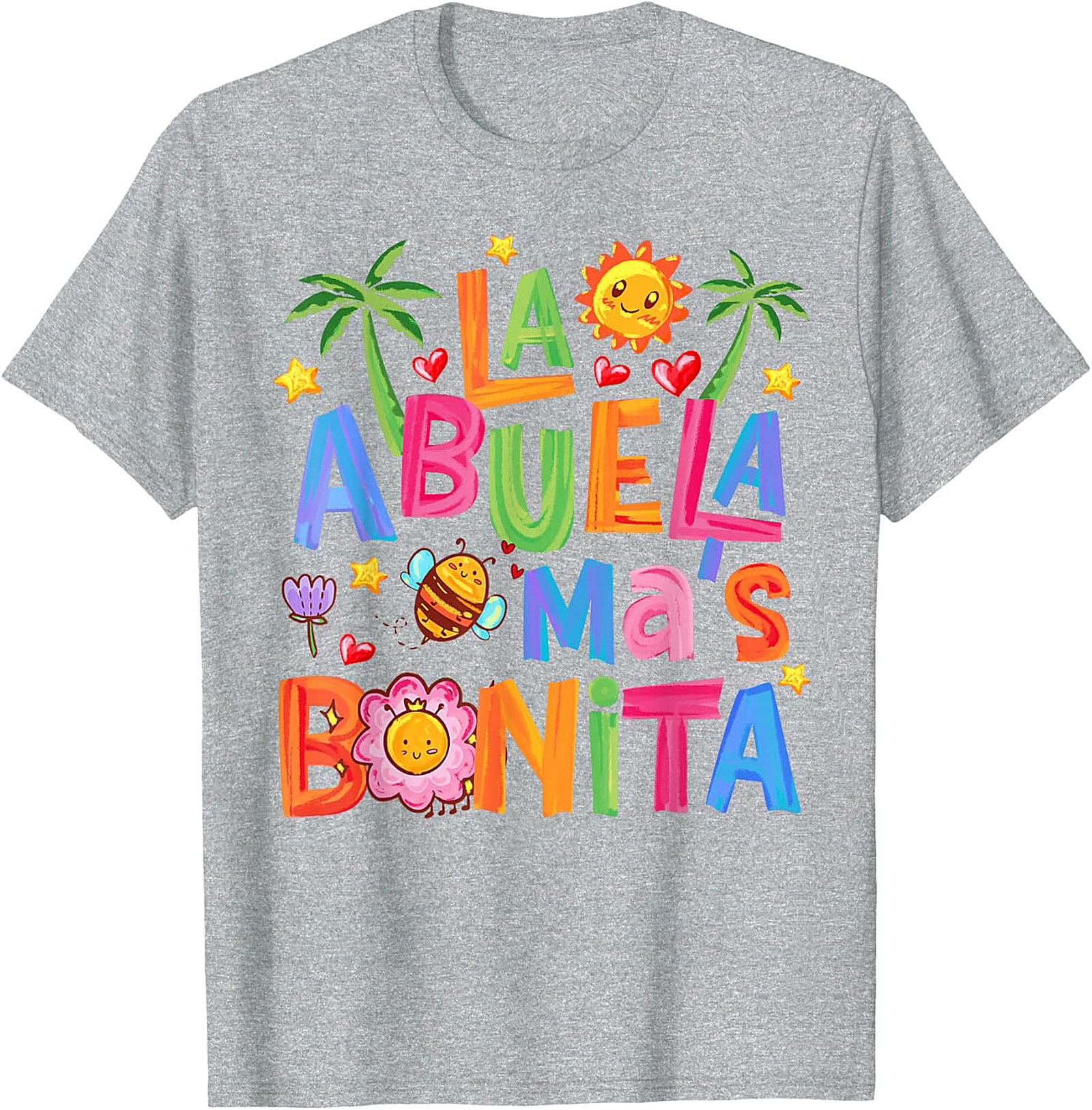 Abuela T-Shirt La Abuela Más Bonita Graphic Tee Gift