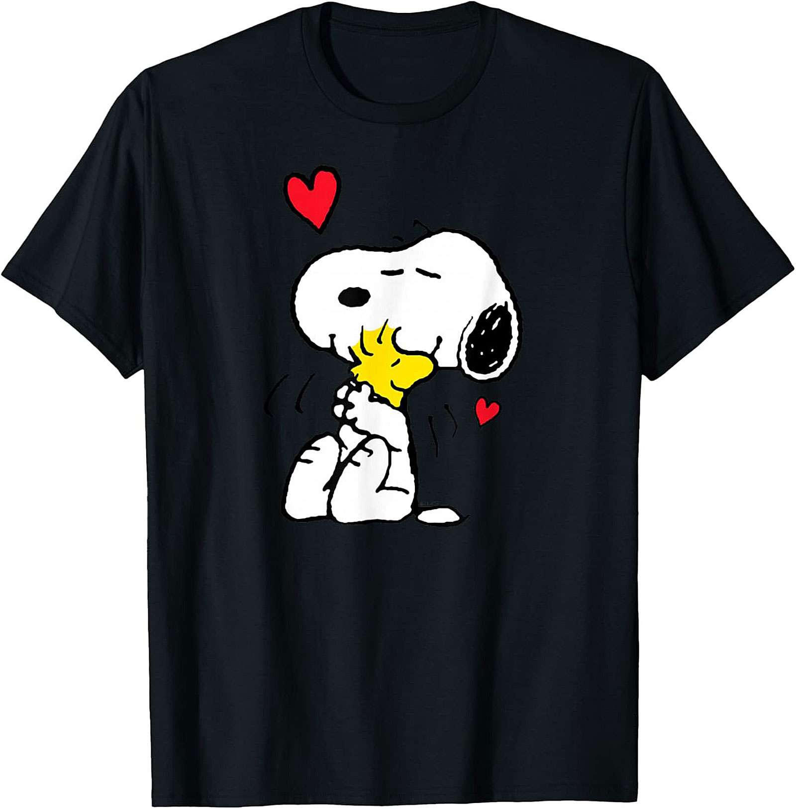 Snoopy Woodstock Hug Graphic Tee Soft Cotton Unisex Shirt