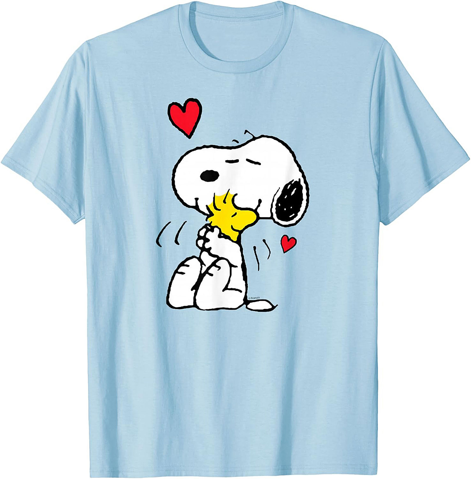 Snoopy Woodstock Hug Graphic Tee Soft Cotton Unisex Shirt
