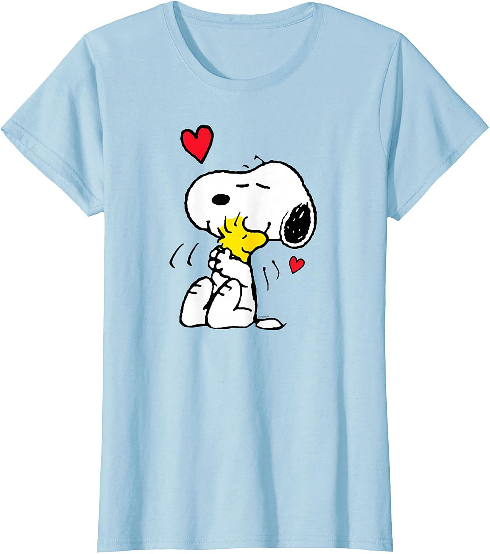 Snoopy Woodstock Hug Graphic Tee Soft Cotton Unisex Shirt