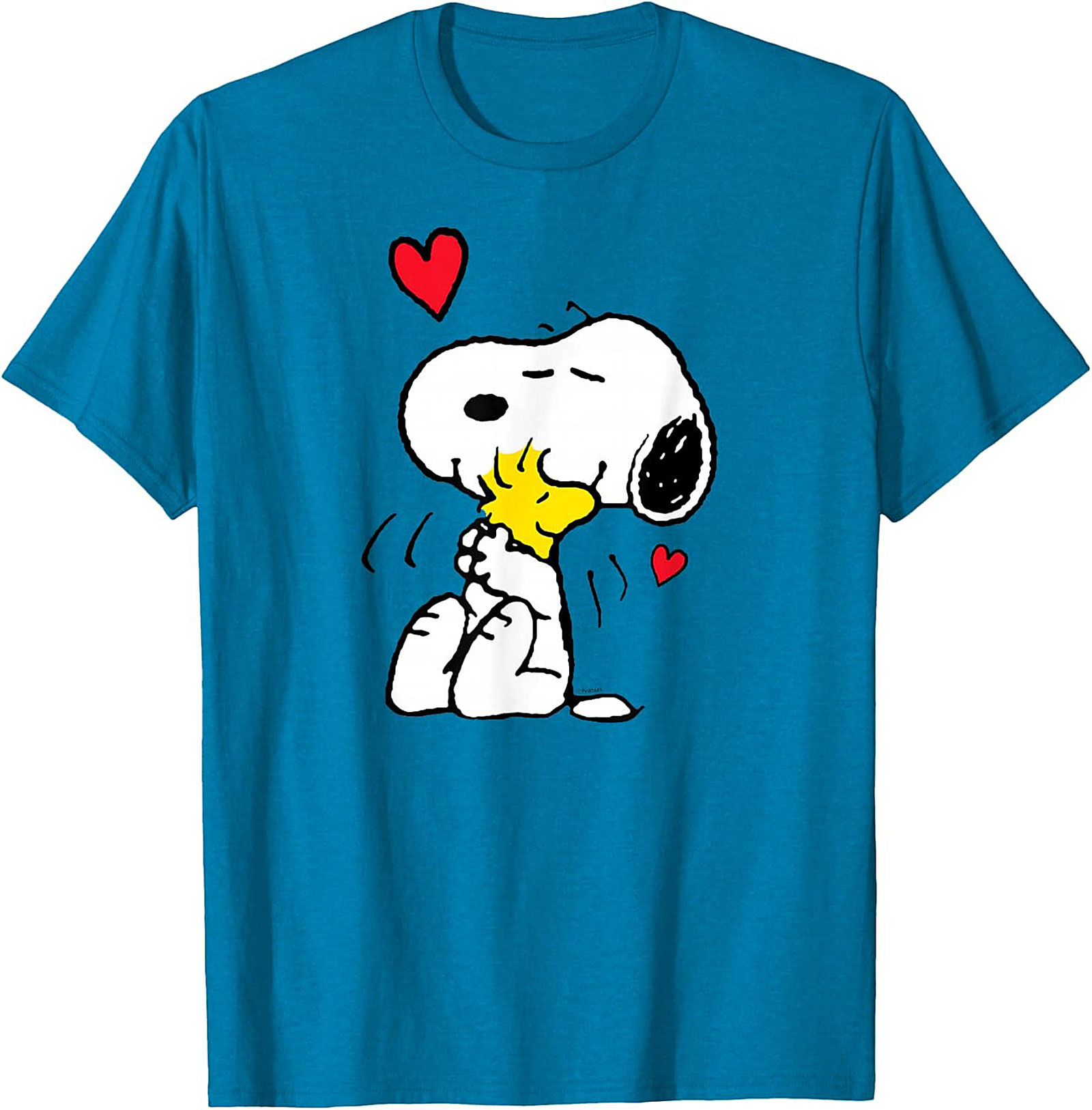 Snoopy Woodstock Hug Graphic Tee Soft Cotton Unisex Shirt
