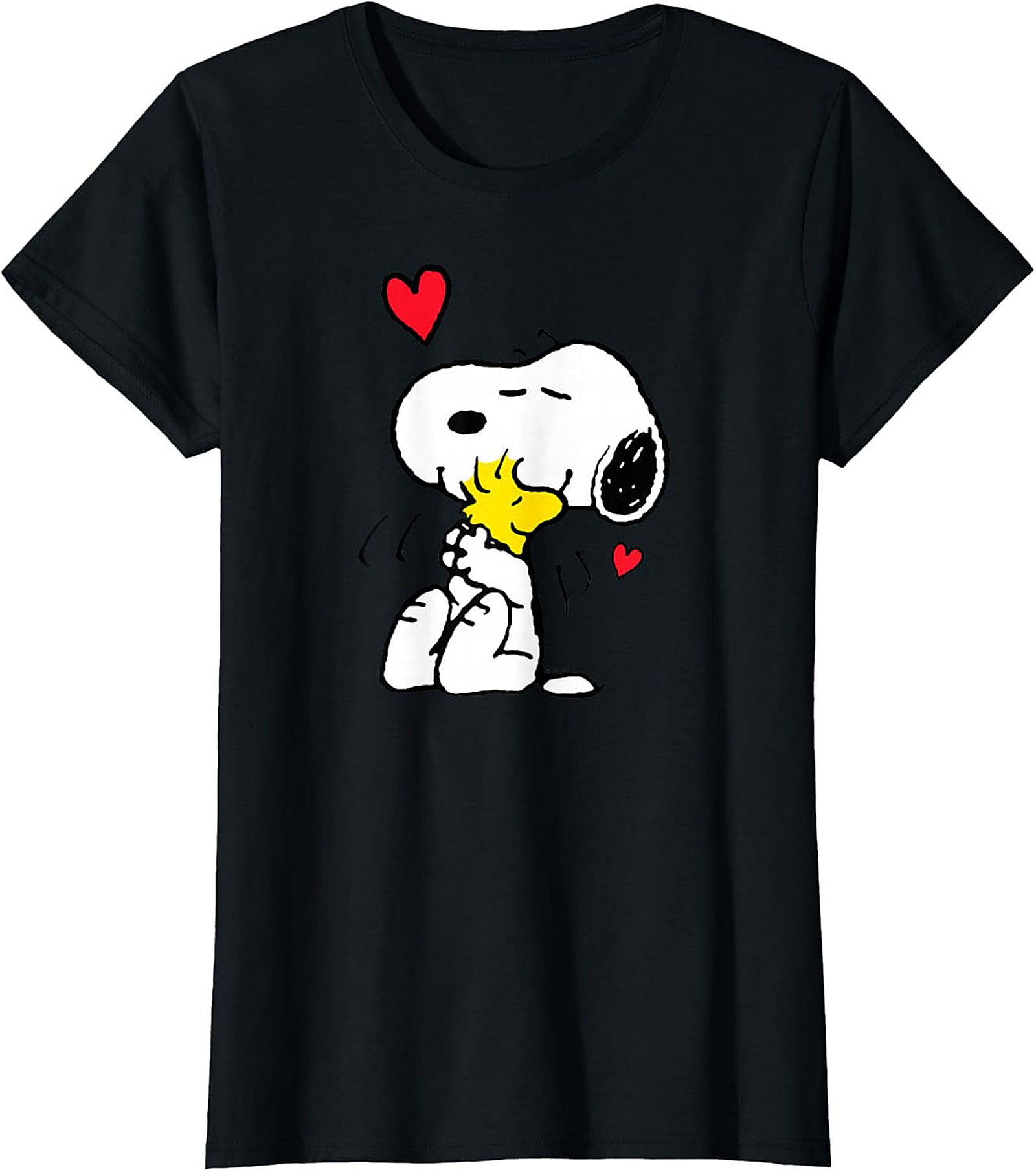 Snoopy Woodstock Hug Graphic Tee Soft Cotton Unisex Shirt