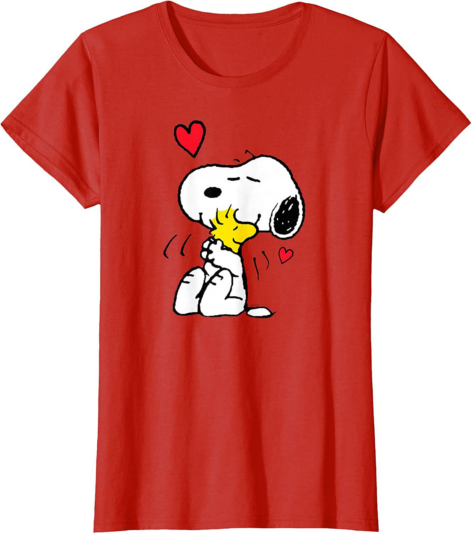 Snoopy Woodstock Hug Graphic Tee Soft Cotton Unisex Shirt