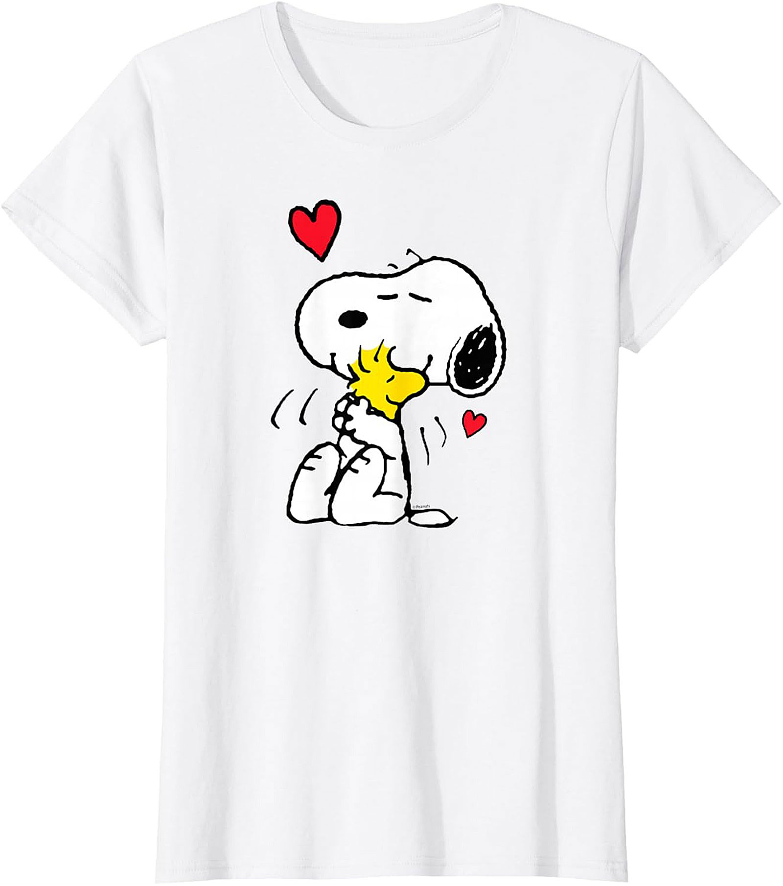 Snoopy Woodstock Hug Graphic Tee Soft Cotton Unisex Shirt
