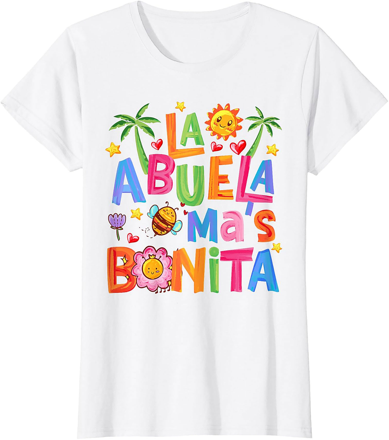 Abuela T-Shirt La Abuela Más Bonita Graphic Tee Gift