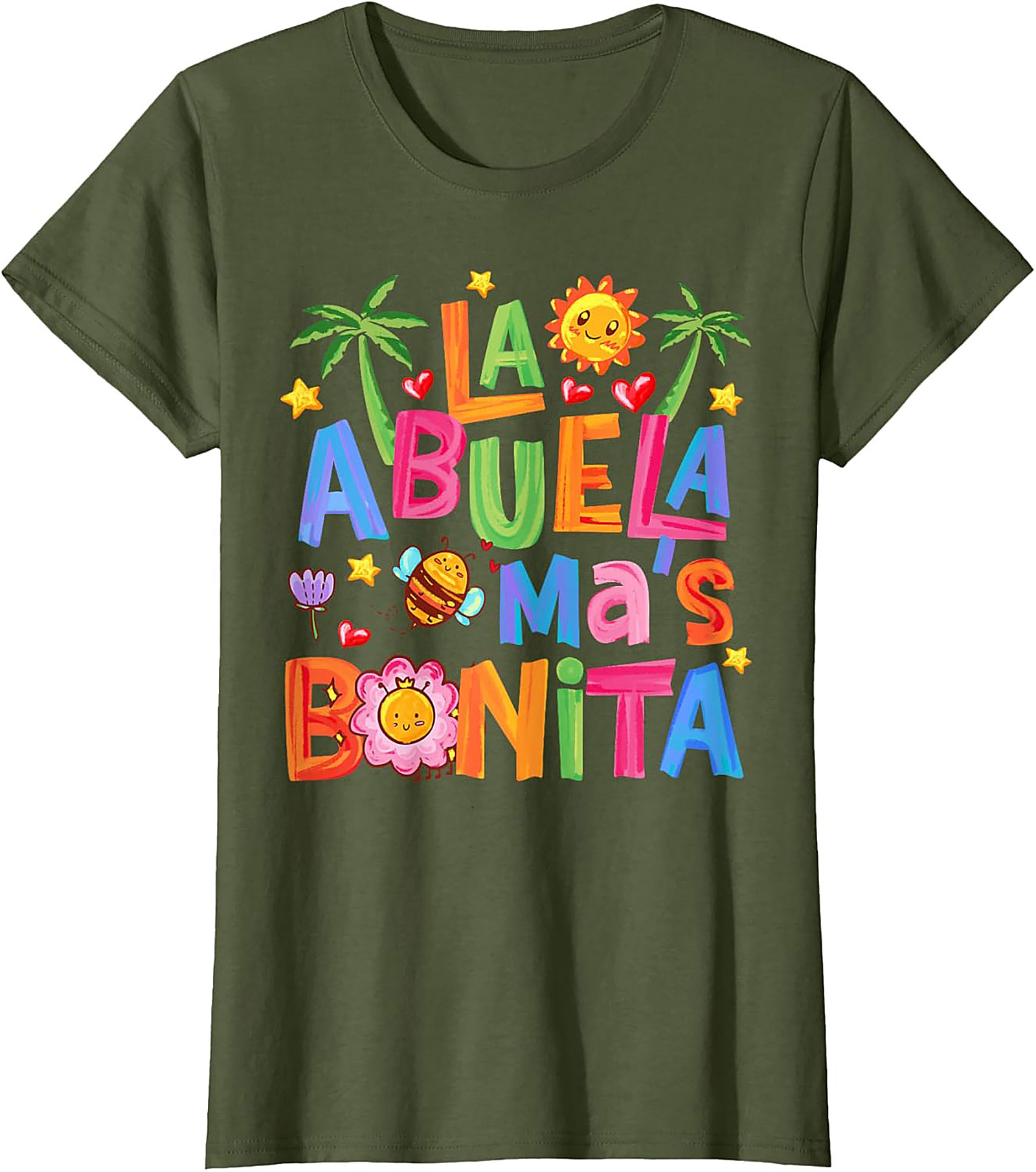 Abuela T-Shirt La Abuela Más Bonita Graphic Tee Gift