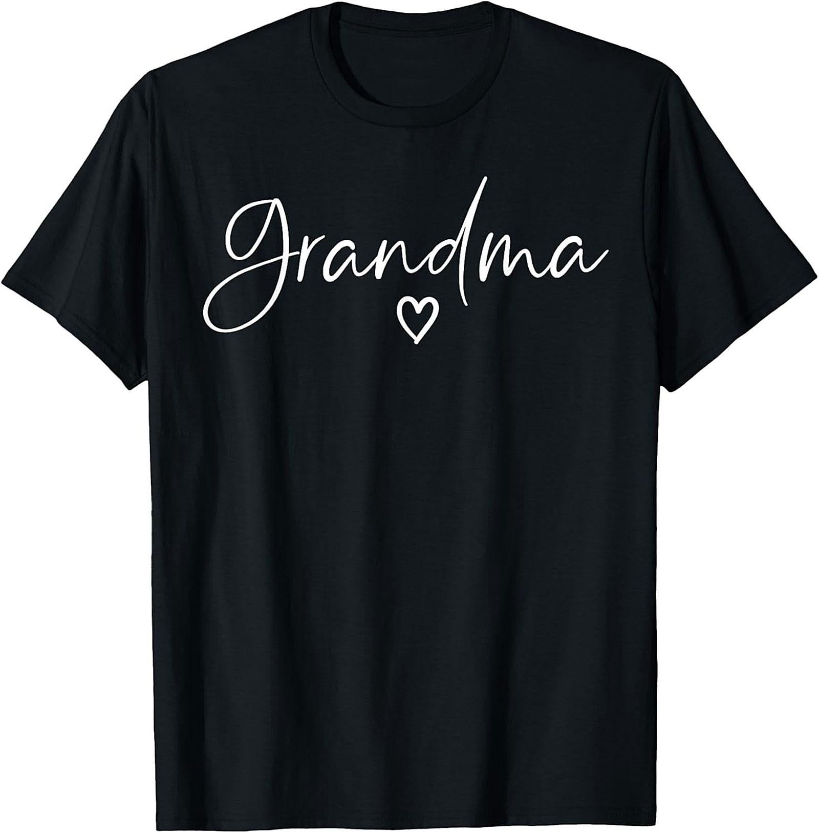 Grandma Script Heart T-Shirt Soft Cotton Gift Tee