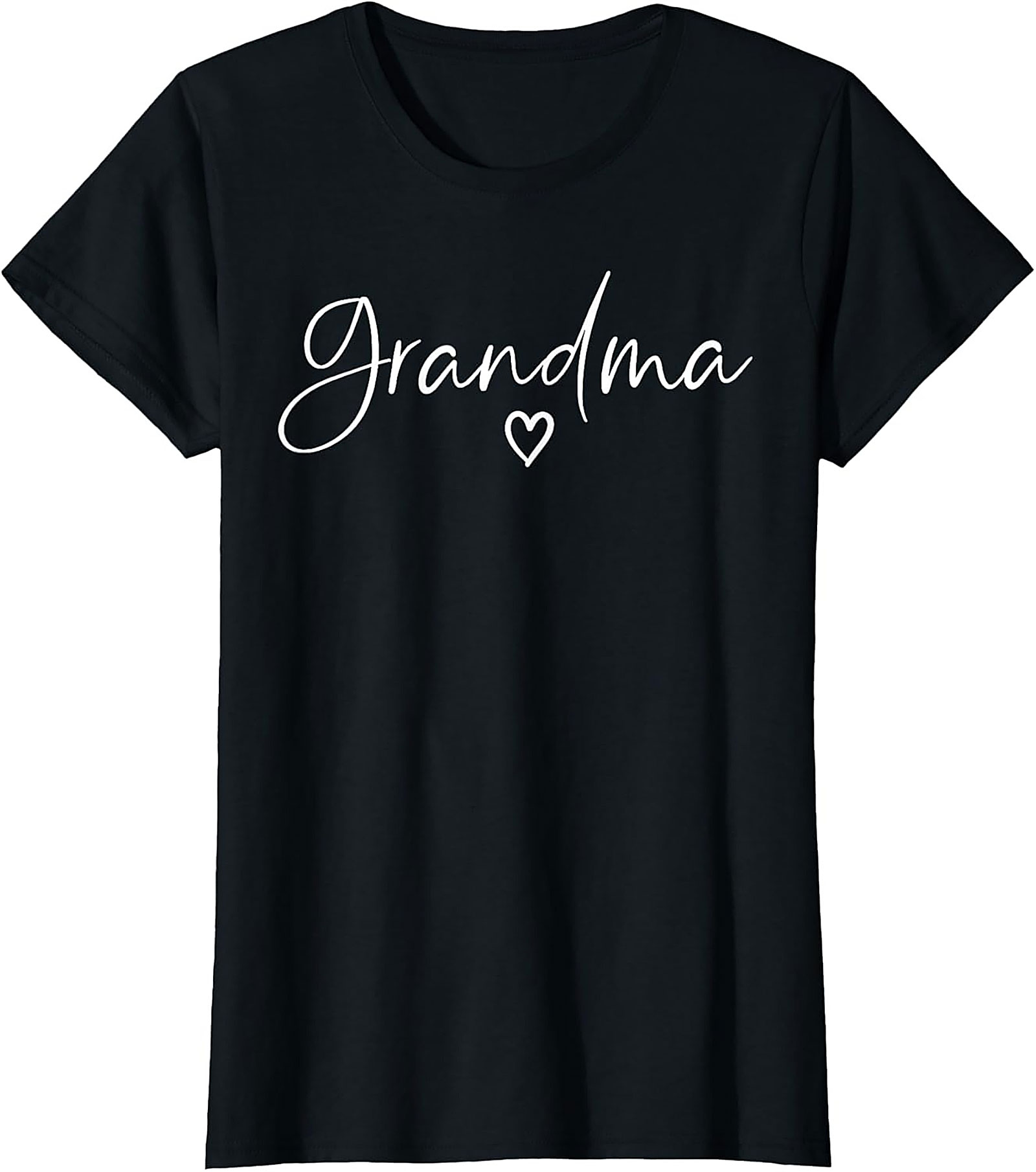 Grandma Script Heart T-Shirt Soft Cotton Gift Tee