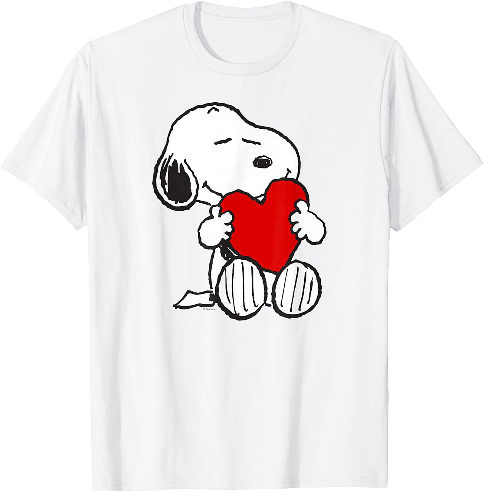 Snoopy Heart T-shirt Peanuts Love Graphic Tee Gift