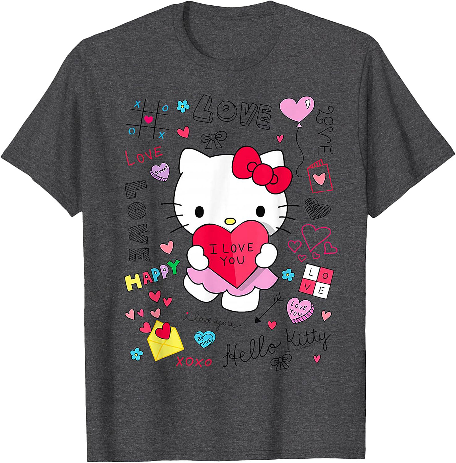 Hello Love Heart T-Shirt Cute Kawaii Graphic Tee