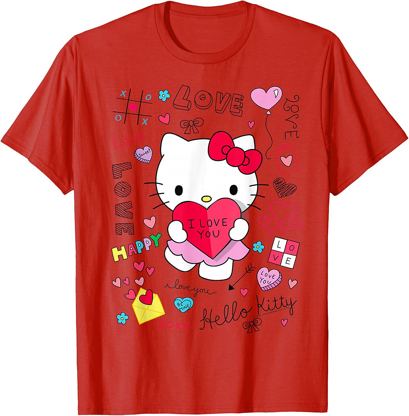 Hello Love Heart T-Shirt Cute Kawaii Graphic Tee
