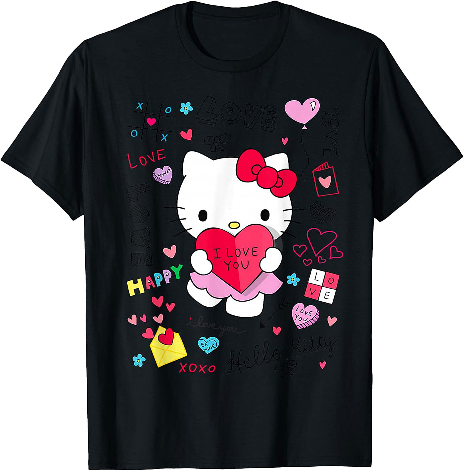 Hello Love Heart T-Shirt Cute Kawaii Graphic Tee