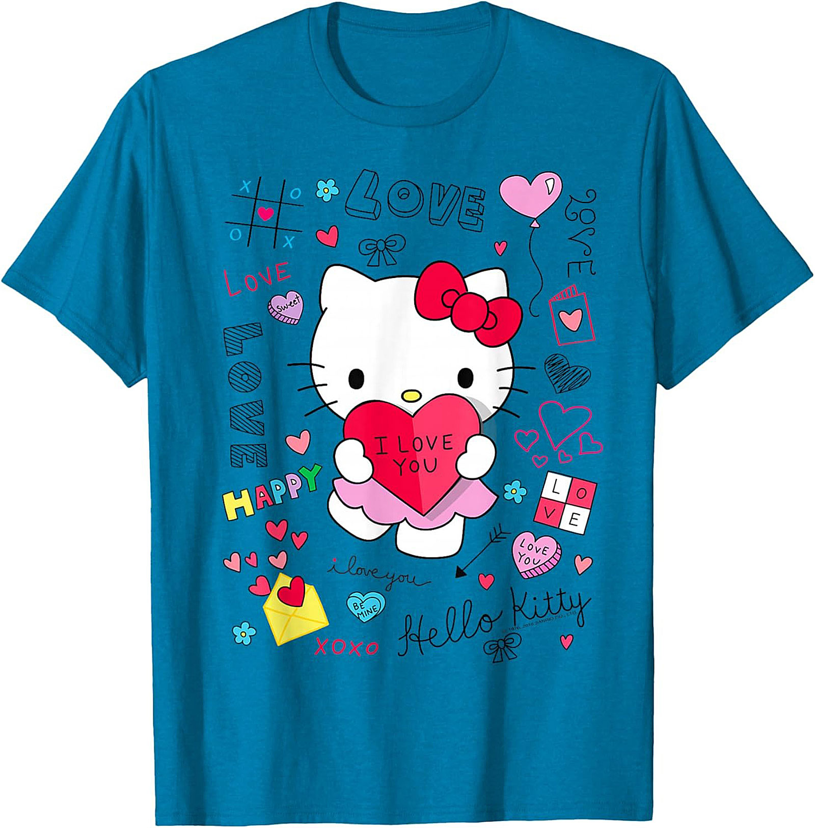 Hello Love Heart T-Shirt Cute Kawaii Graphic Tee
